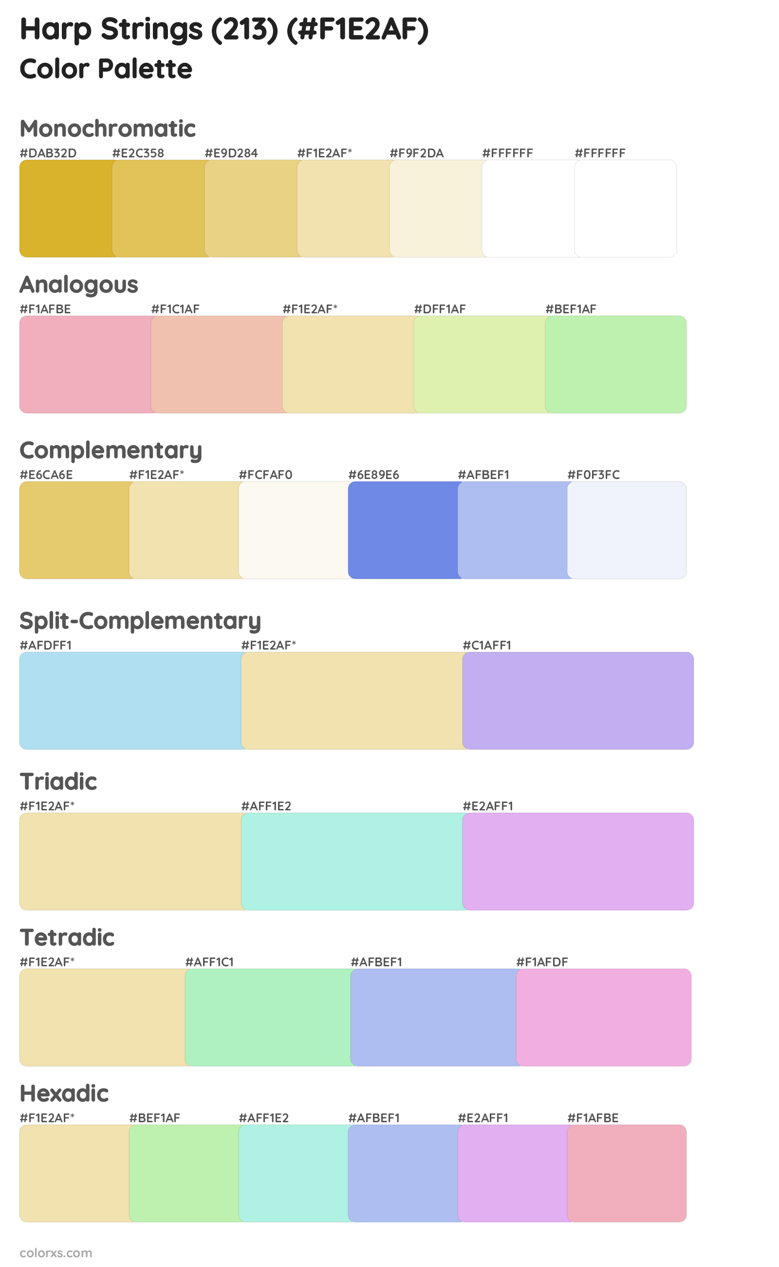 Harp Strings (213) Color Scheme Palettes