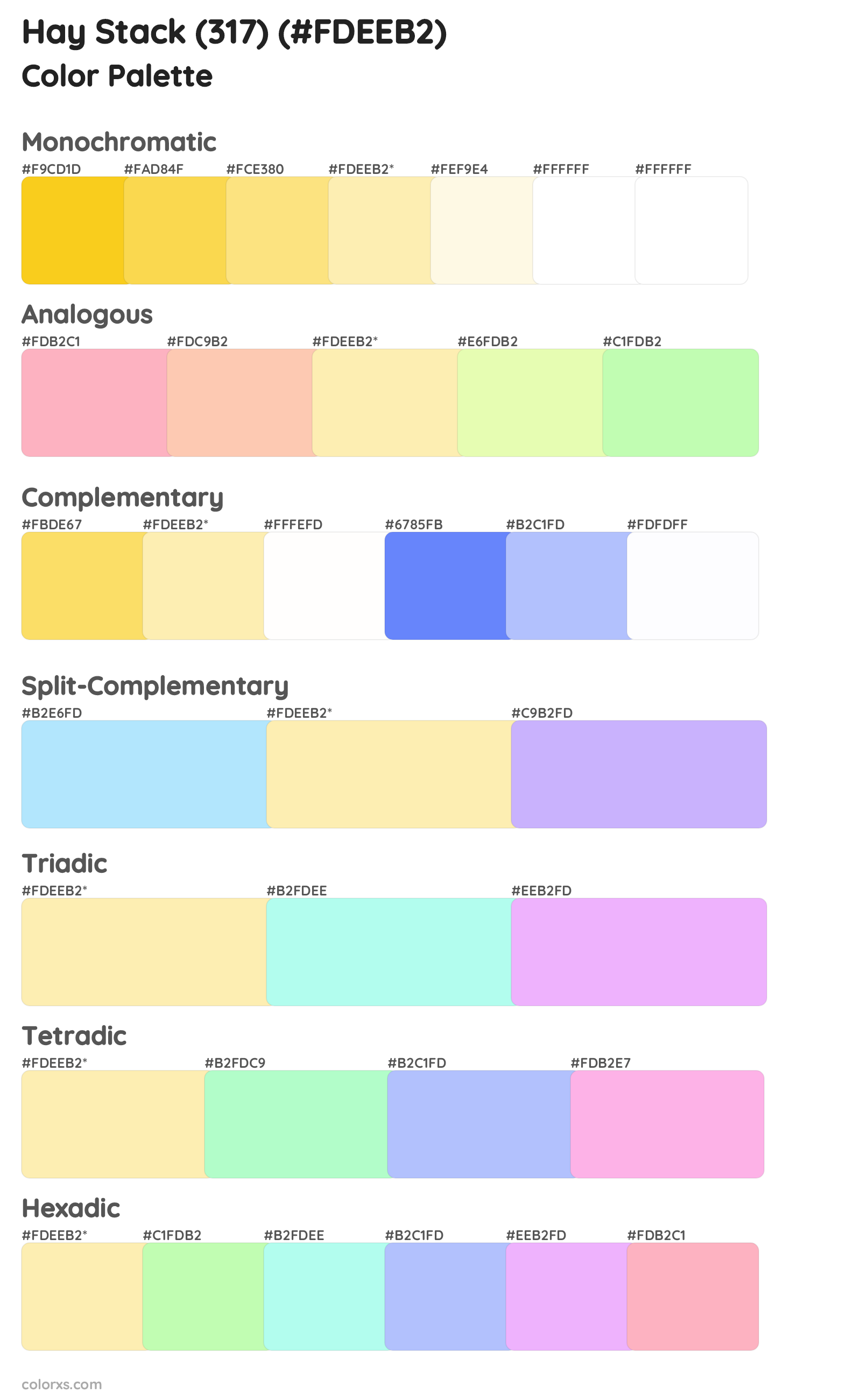 Hay Stack (317) Color Scheme Palettes
