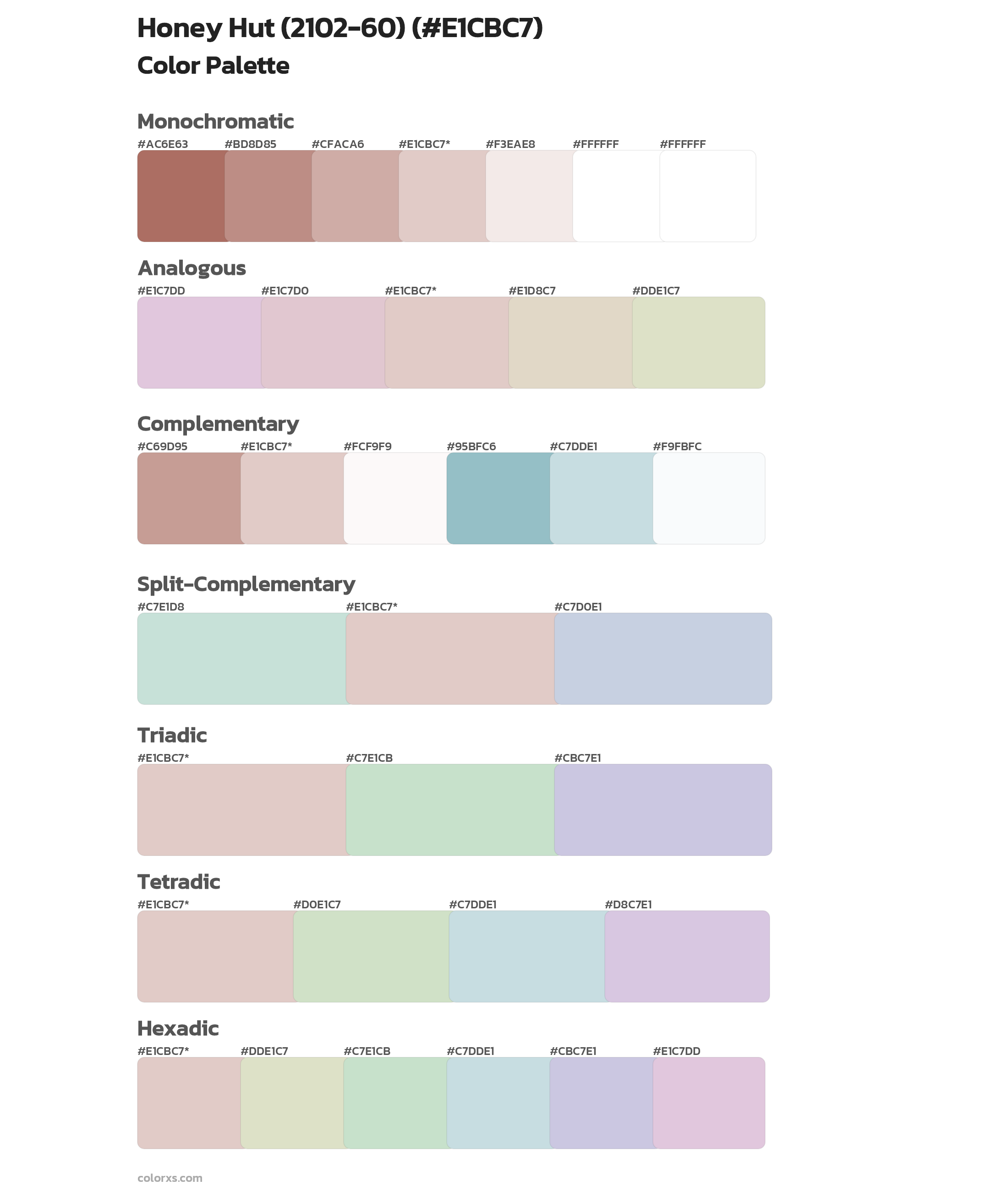 Honey Hut (2102-60) Color Scheme Palettes