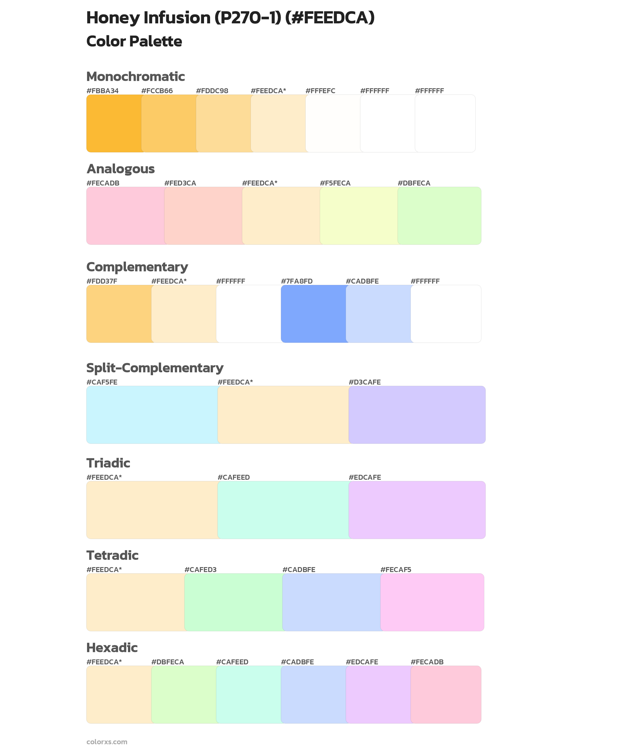 Honey Infusion (P270-1) Color Scheme Palettes