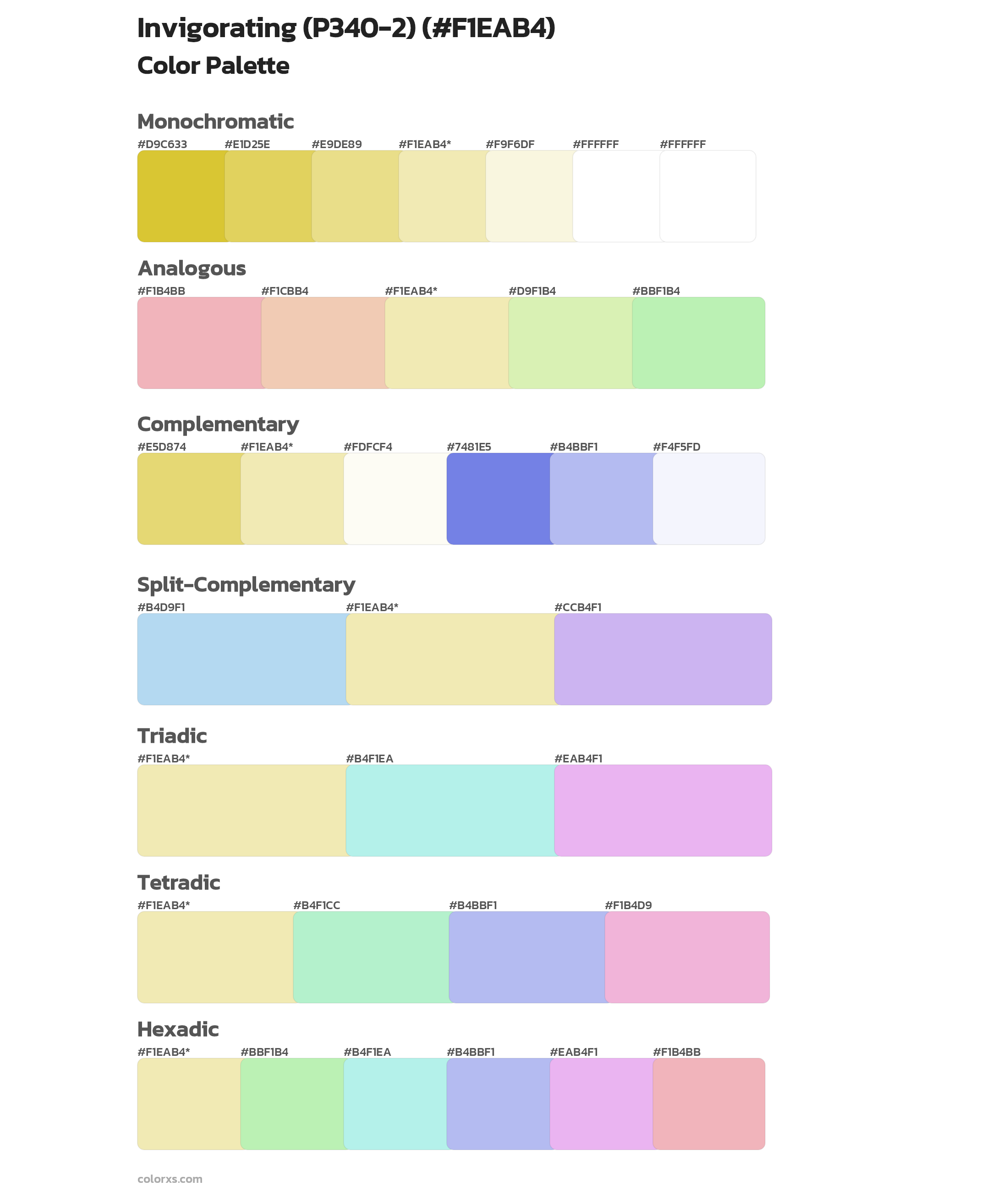 Invigorating (P340-2) Color Scheme Palettes