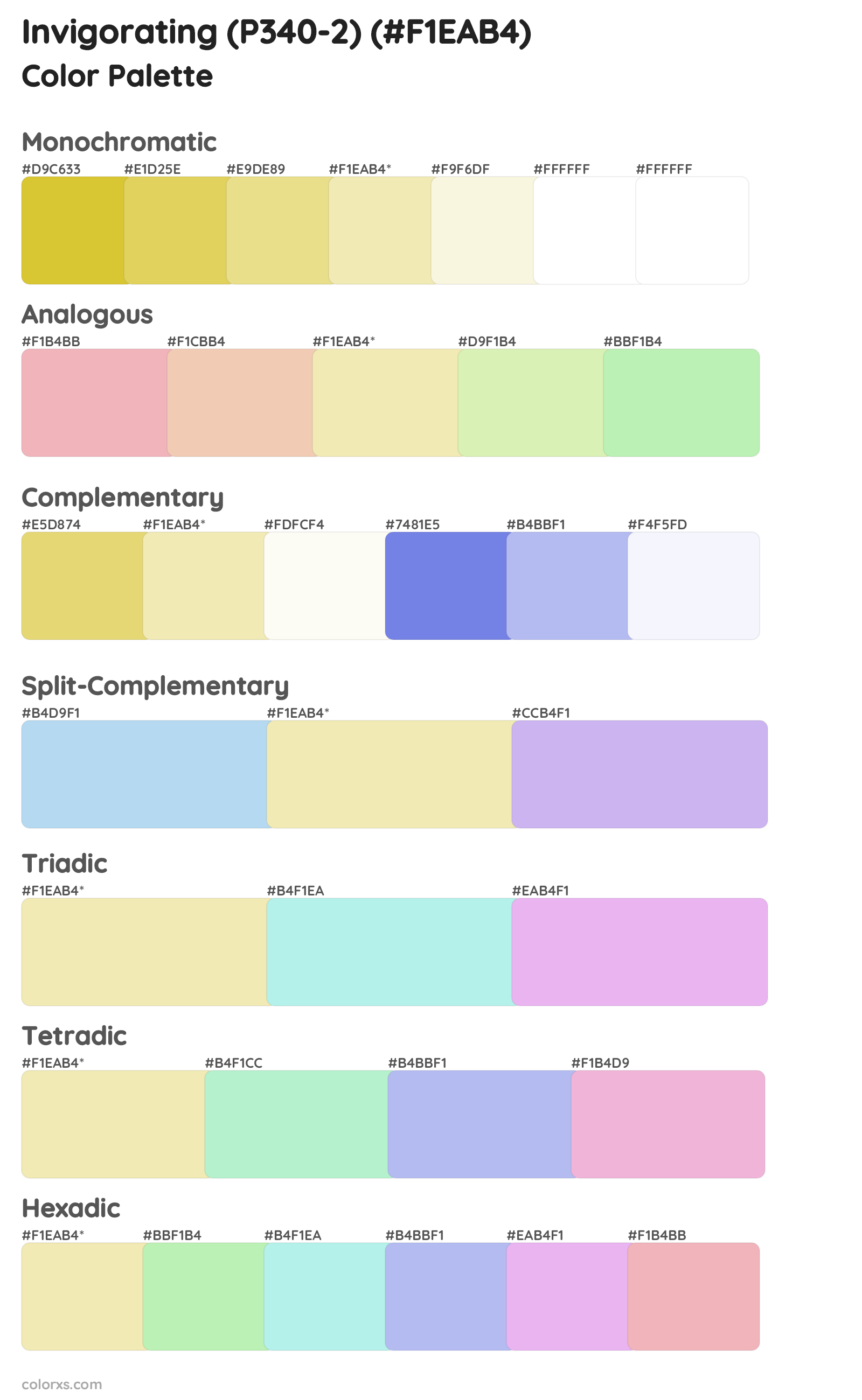 Invigorating (P340-2) Color Scheme Palettes