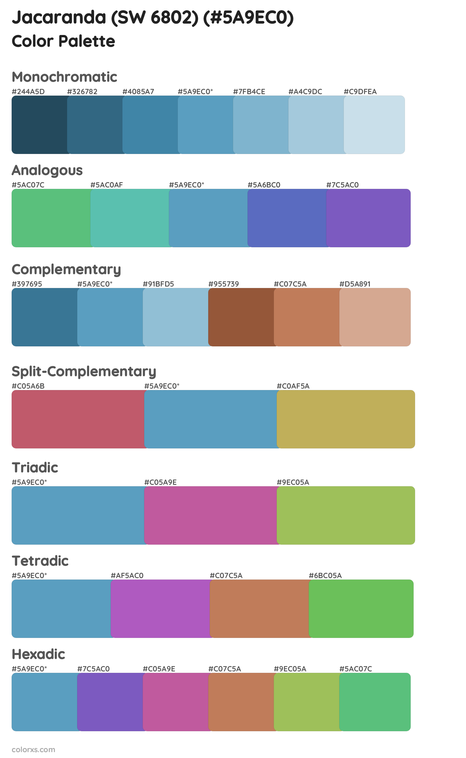 Jacaranda (SW 6802) Color Scheme Palettes