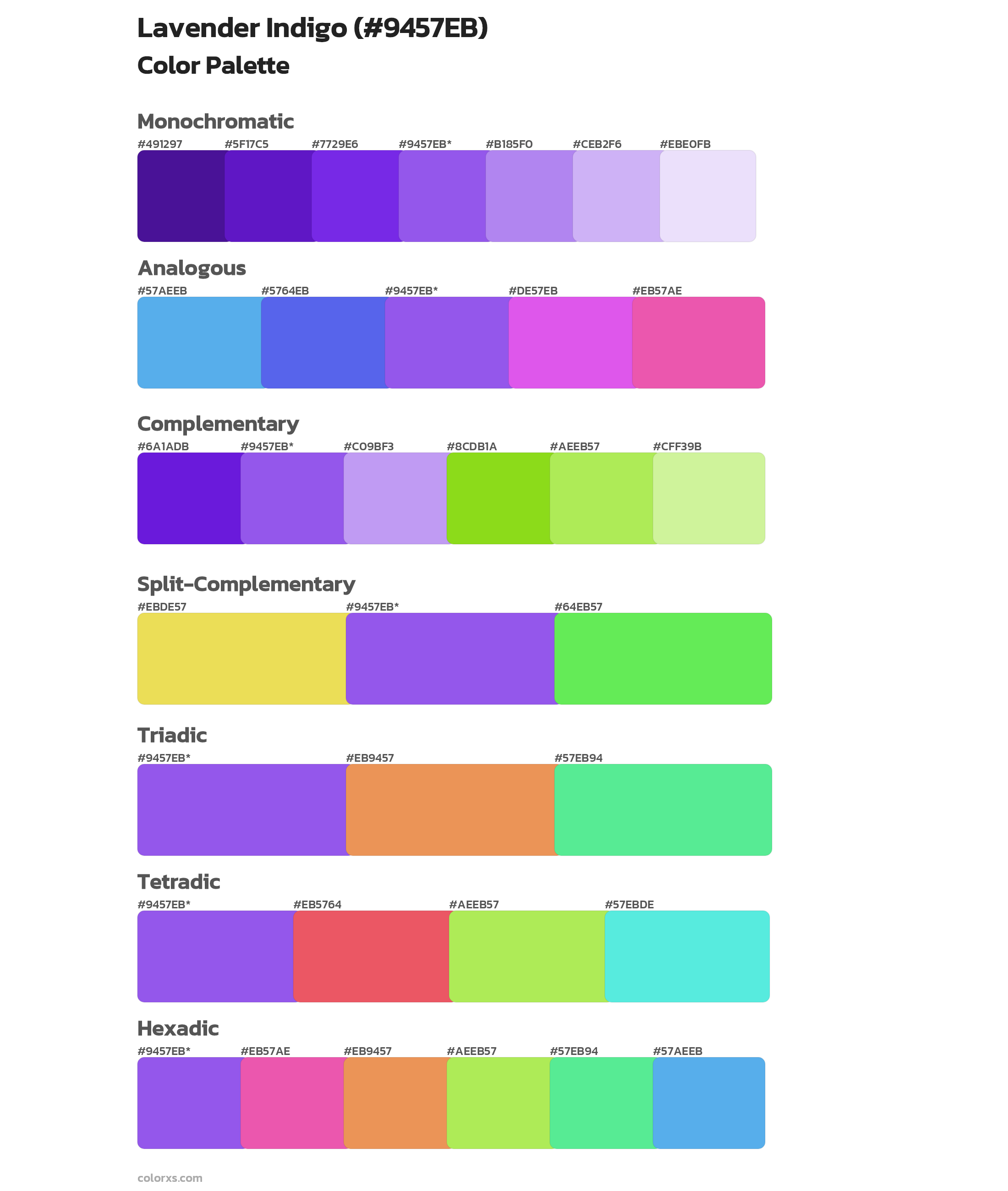 Lavender Indigo Color Scheme Palettes