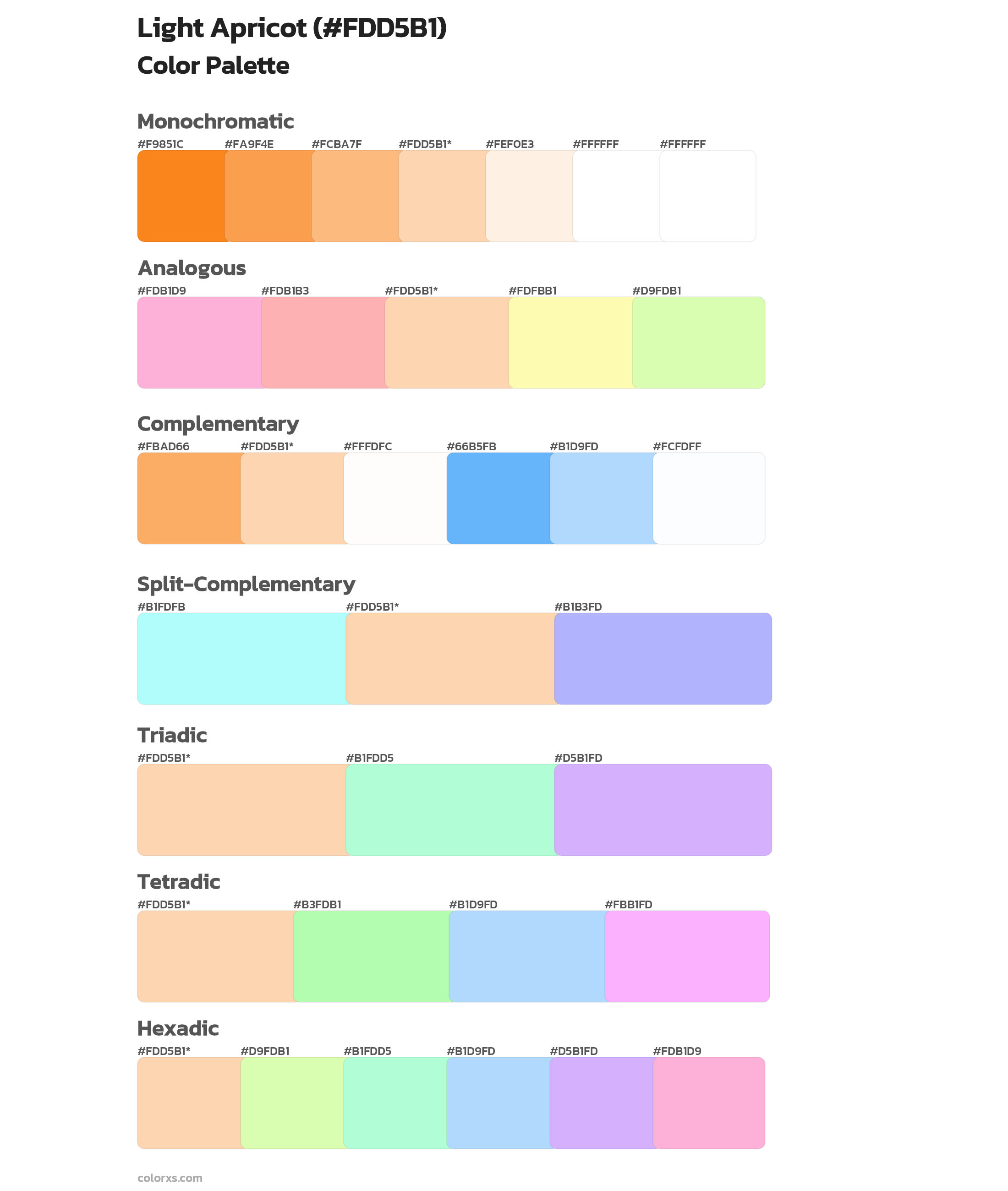 Light Apricot Color Scheme Palettes