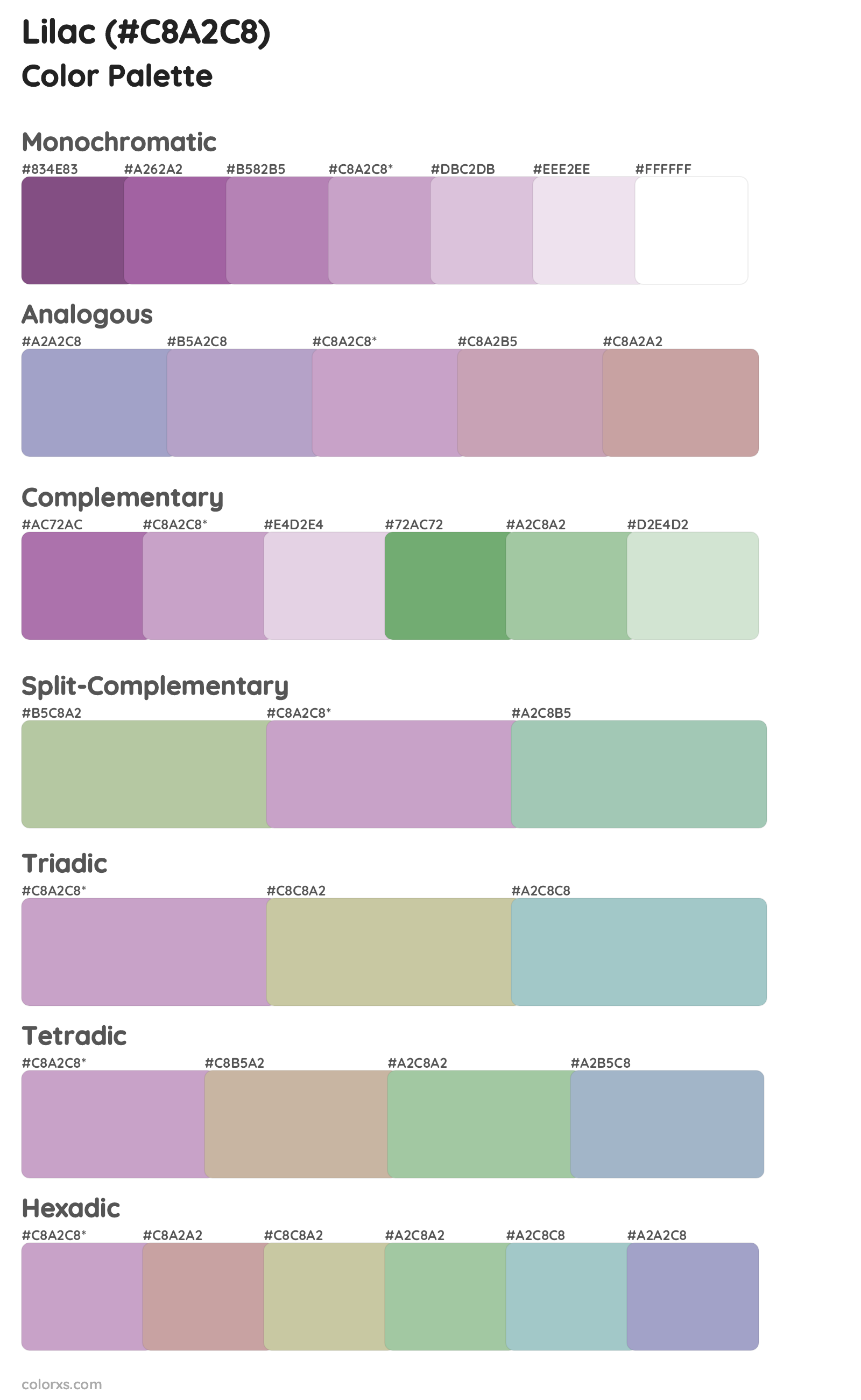 Lilac Color Scheme Palettes