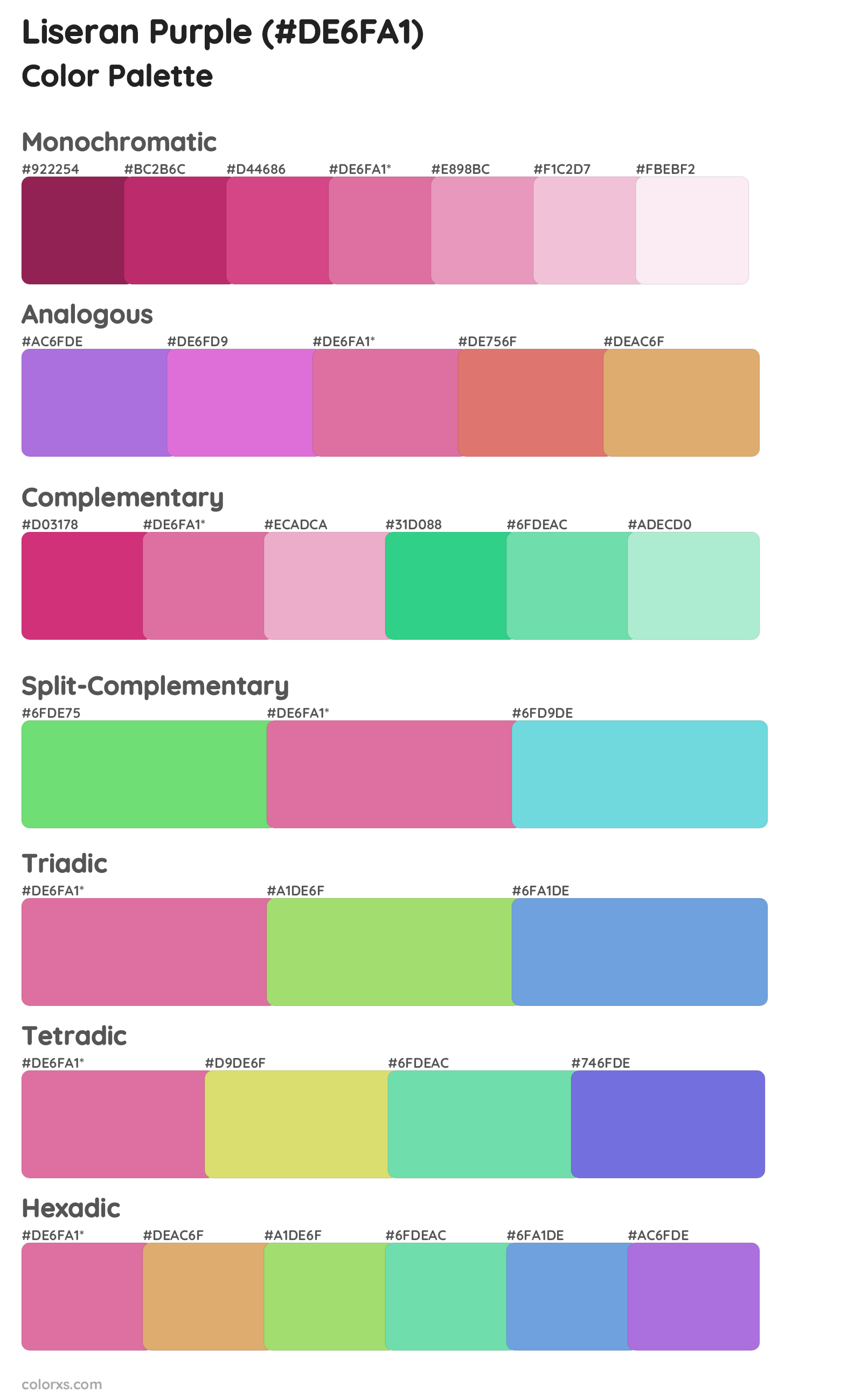 Liseran Purple Color Scheme Palettes