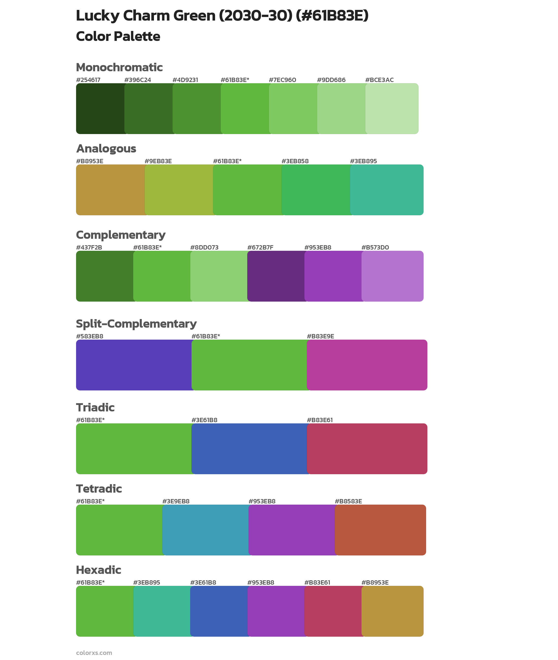 Lucky Charm Green (2030-30) Color Scheme Palettes
