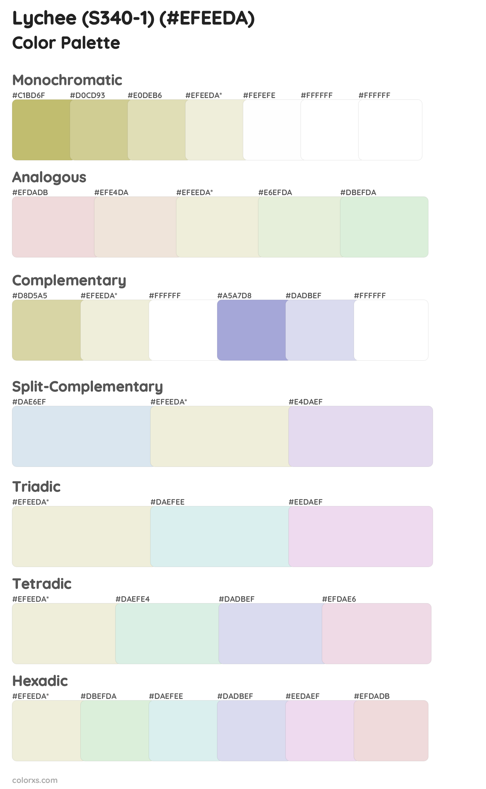 Lychee (S340-1) Color Scheme Palettes