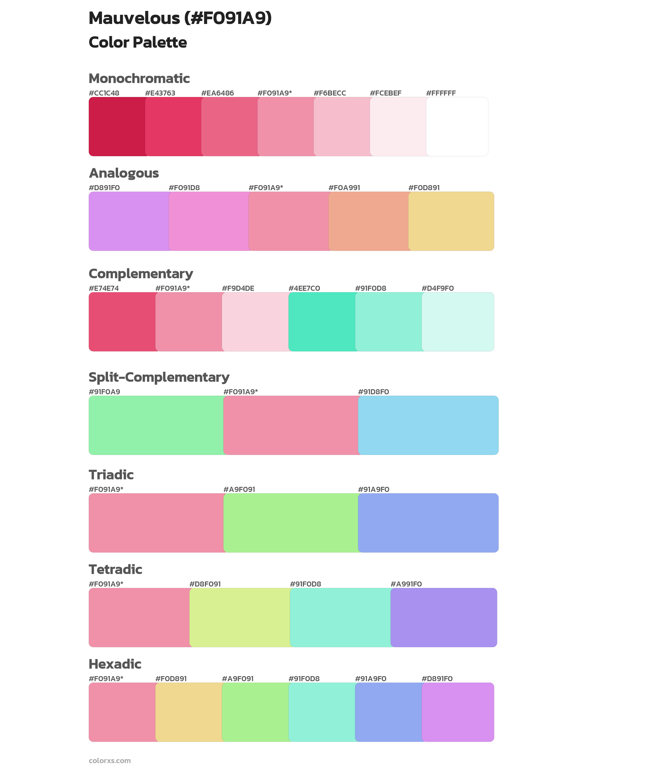Mauvelous Color Scheme Palettes