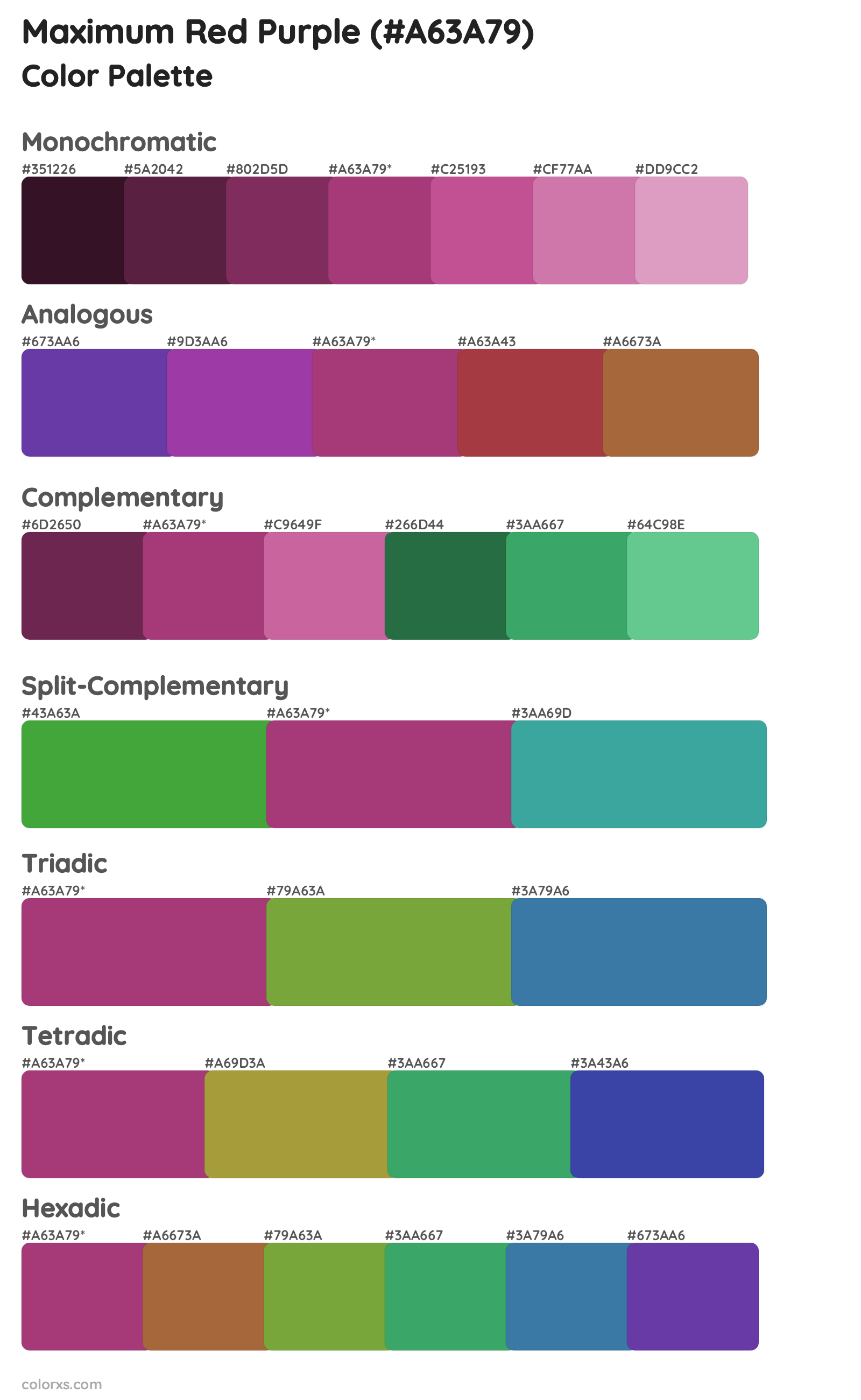 Maximum Red Purple Color Scheme Palettes