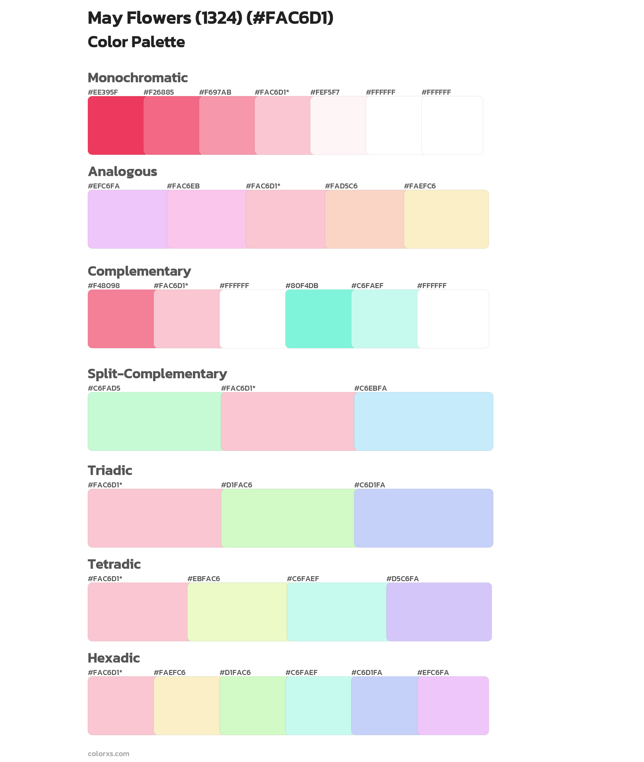 May Flowers (1324) Color Scheme Palettes