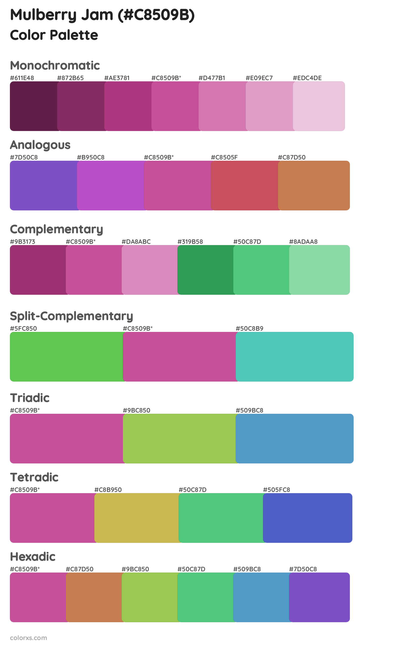 Mulberry Jam Color Scheme Palettes