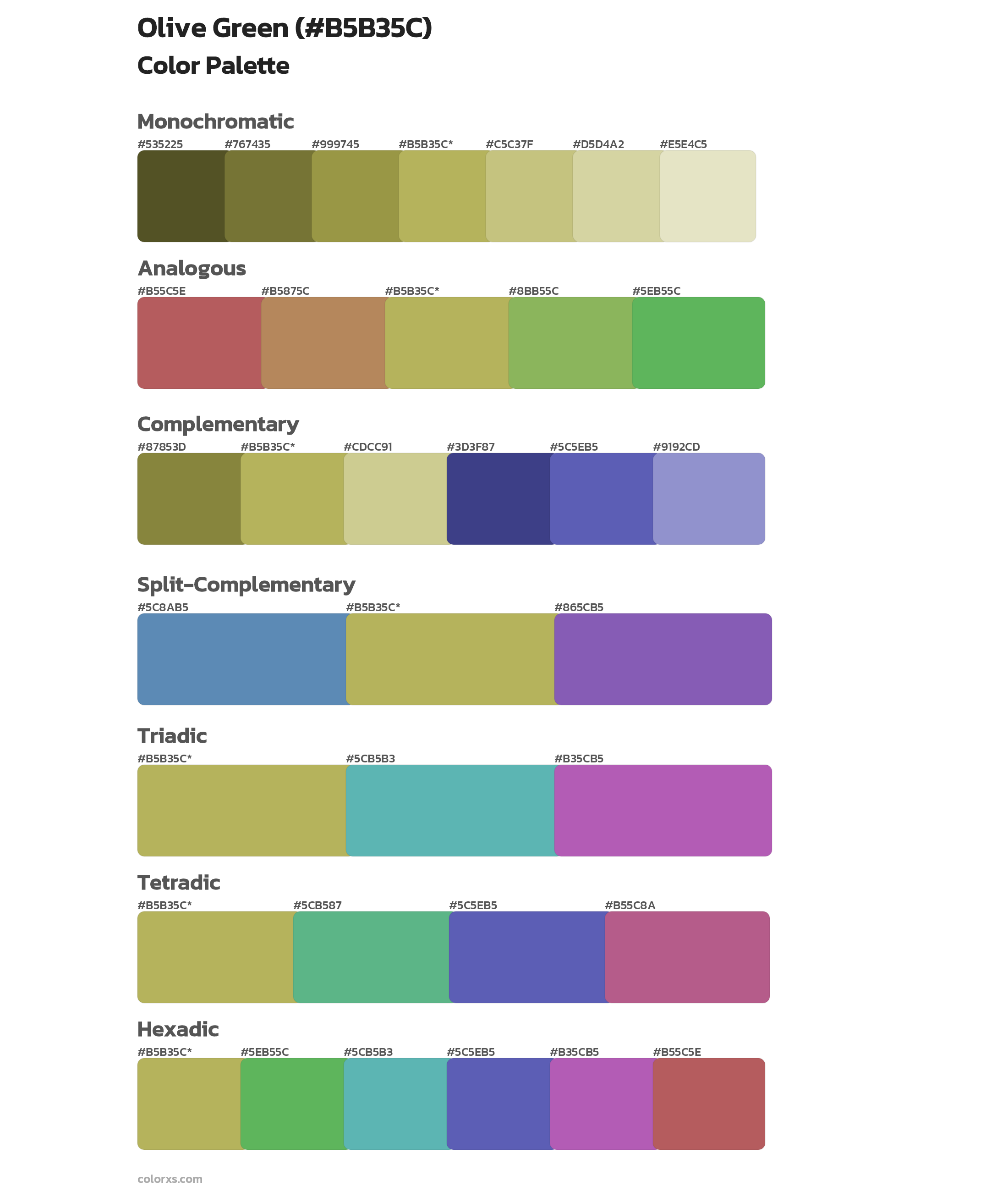 Olive Green Color Scheme Palettes