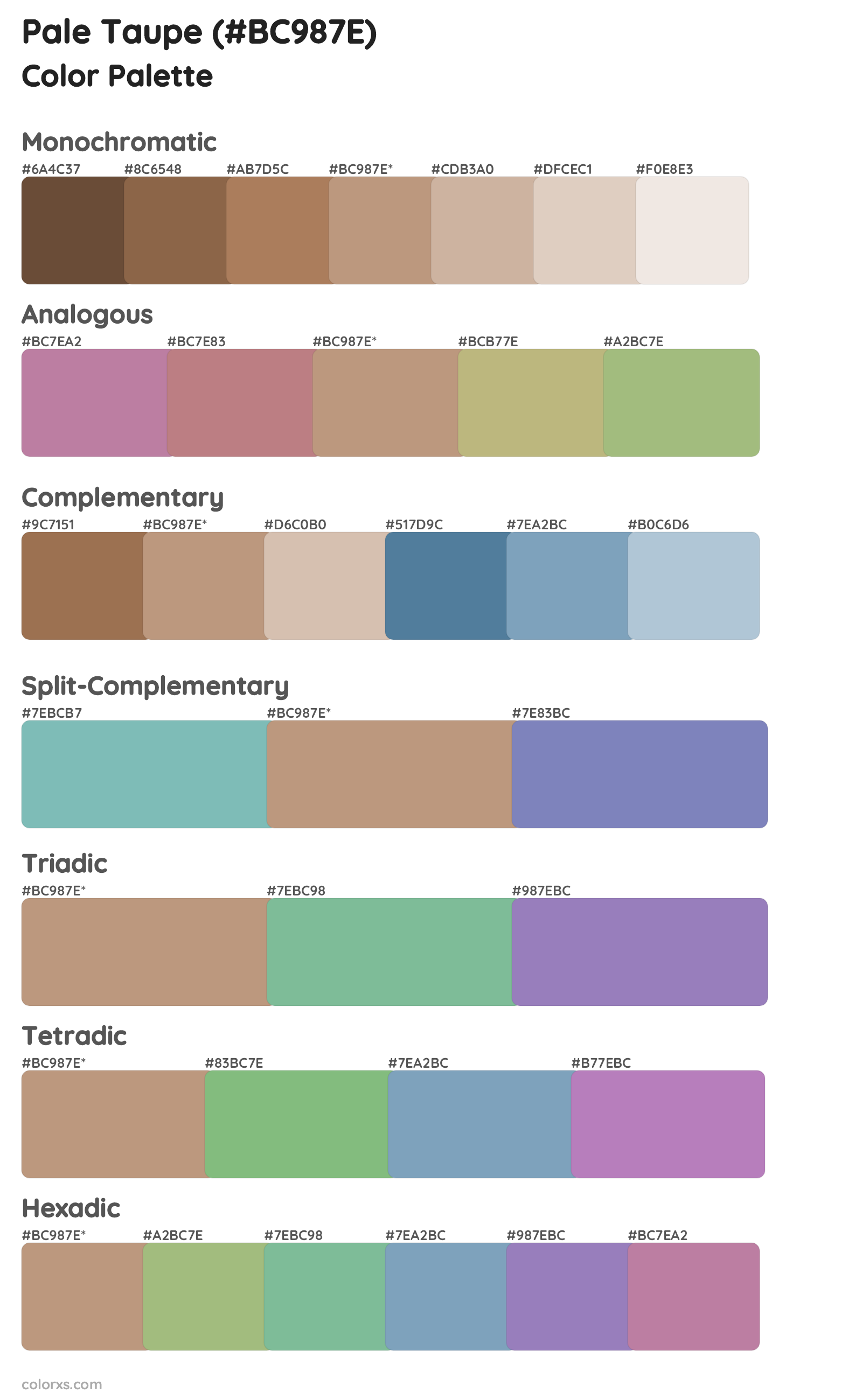 Pale Taupe Color Scheme Palettes