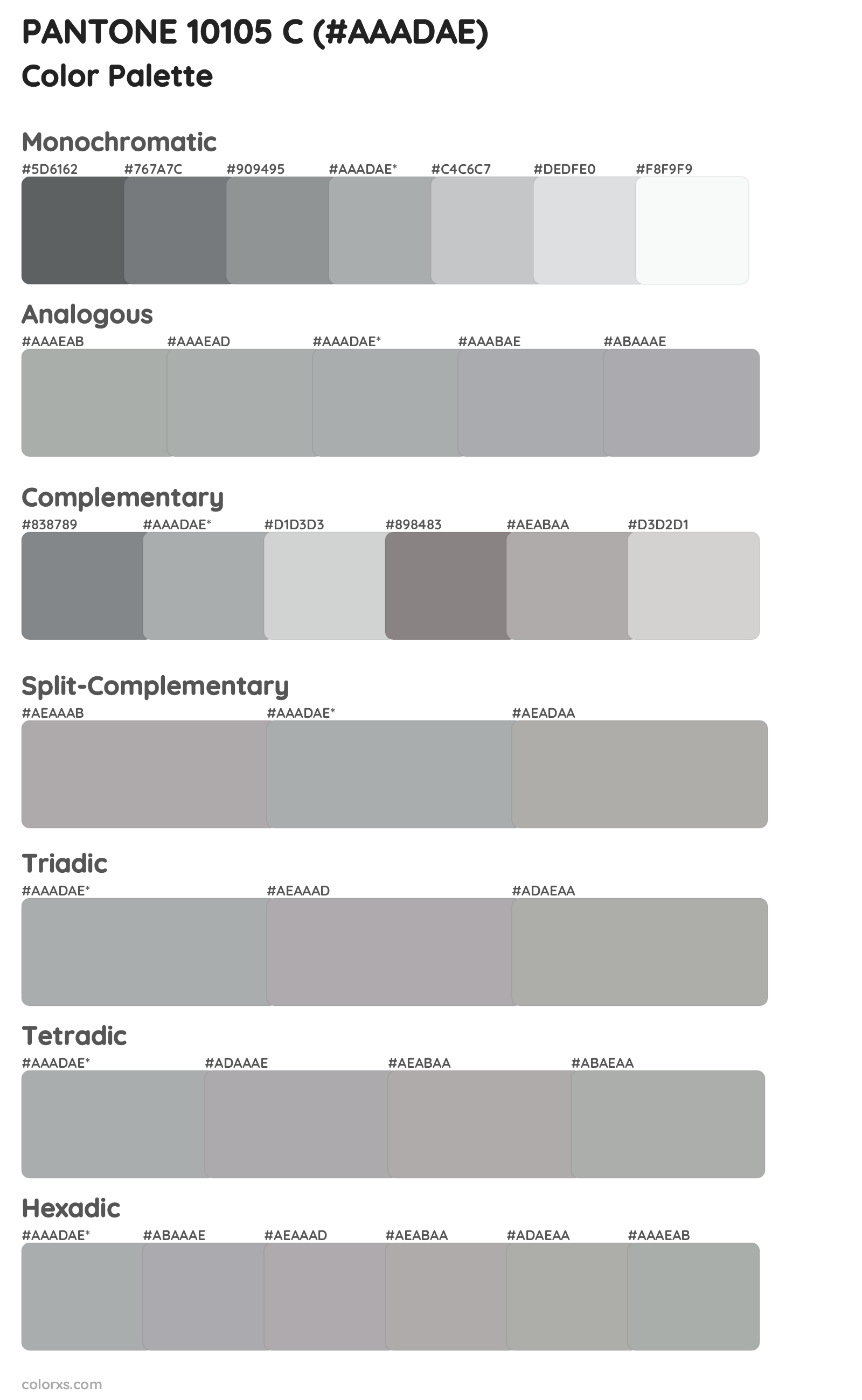 PANTONE 10105 C Color Scheme Palettes
