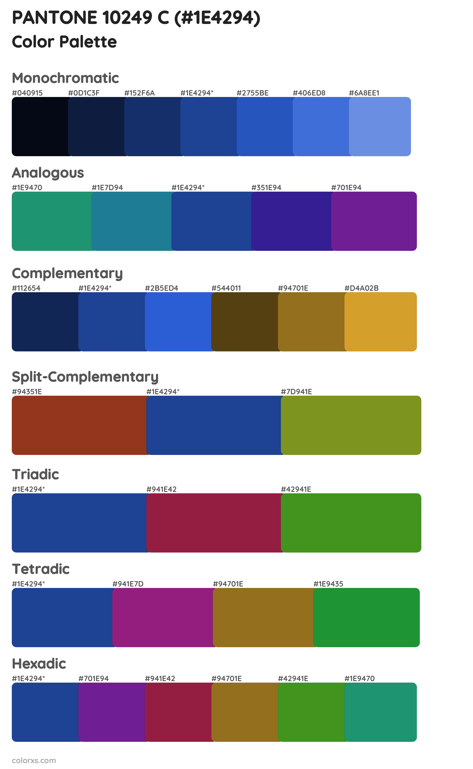 PANTONE 10249 C Color Scheme Palettes