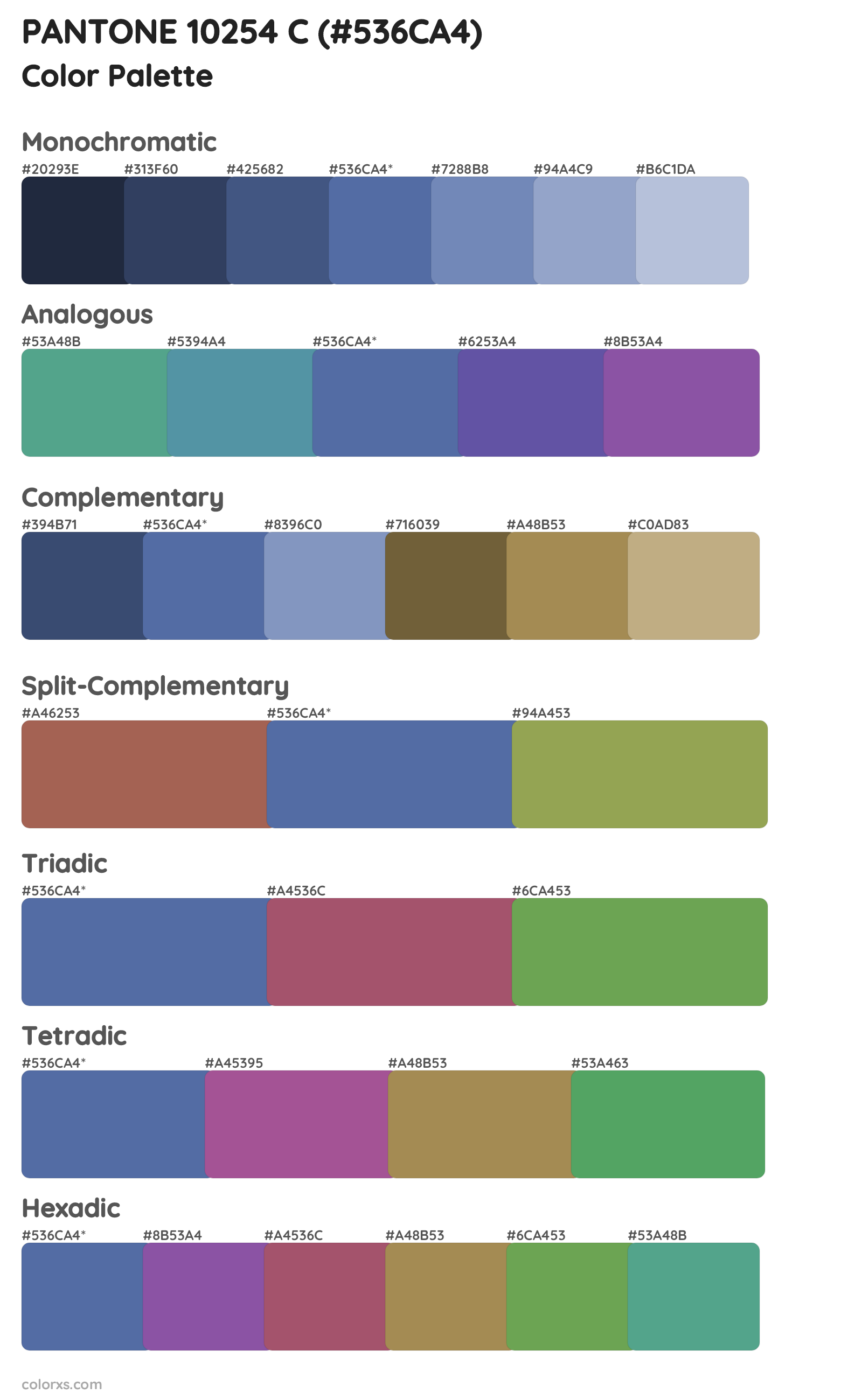 PANTONE 10254 C Color Scheme Palettes