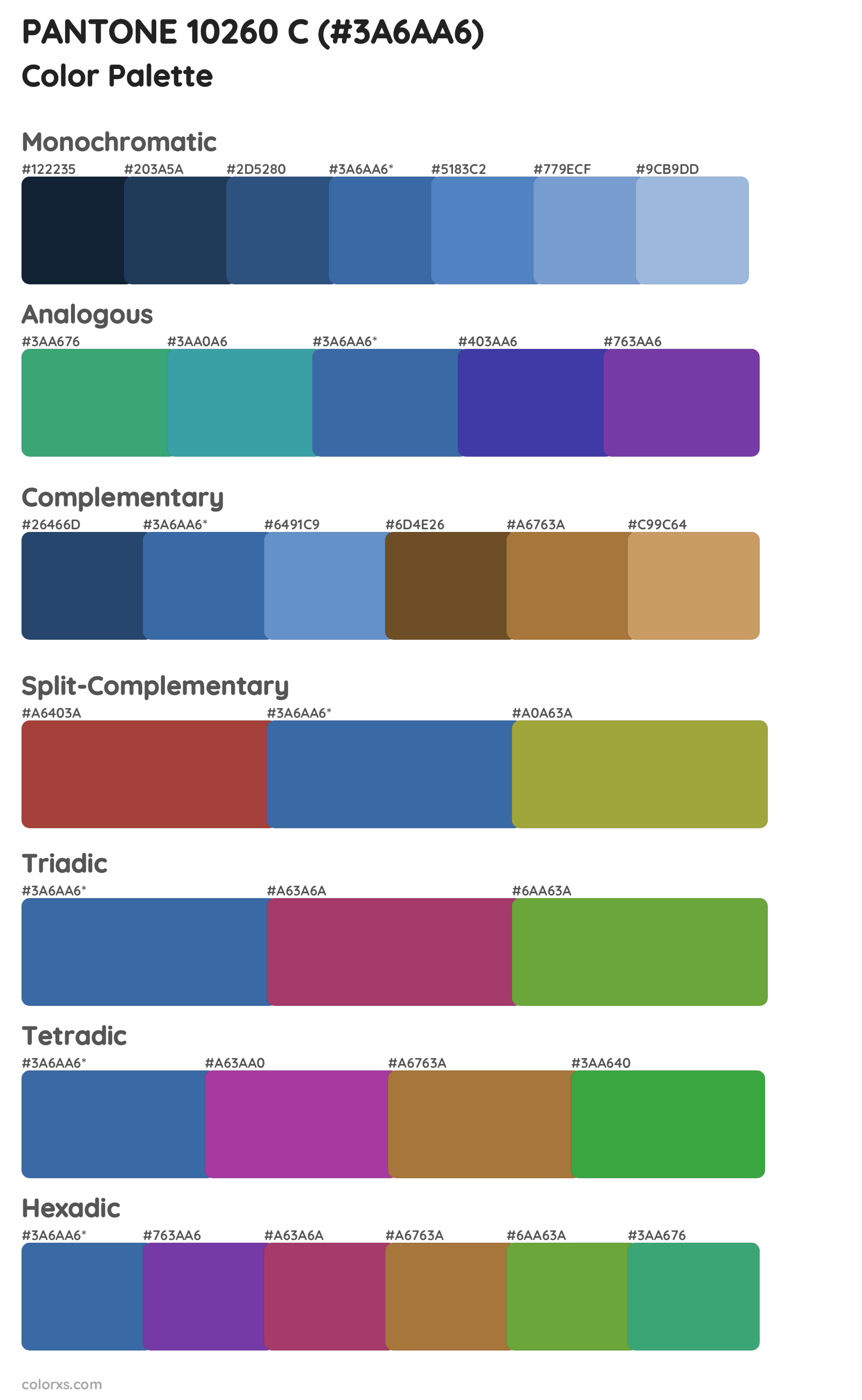 PANTONE 10260 C Color Scheme Palettes