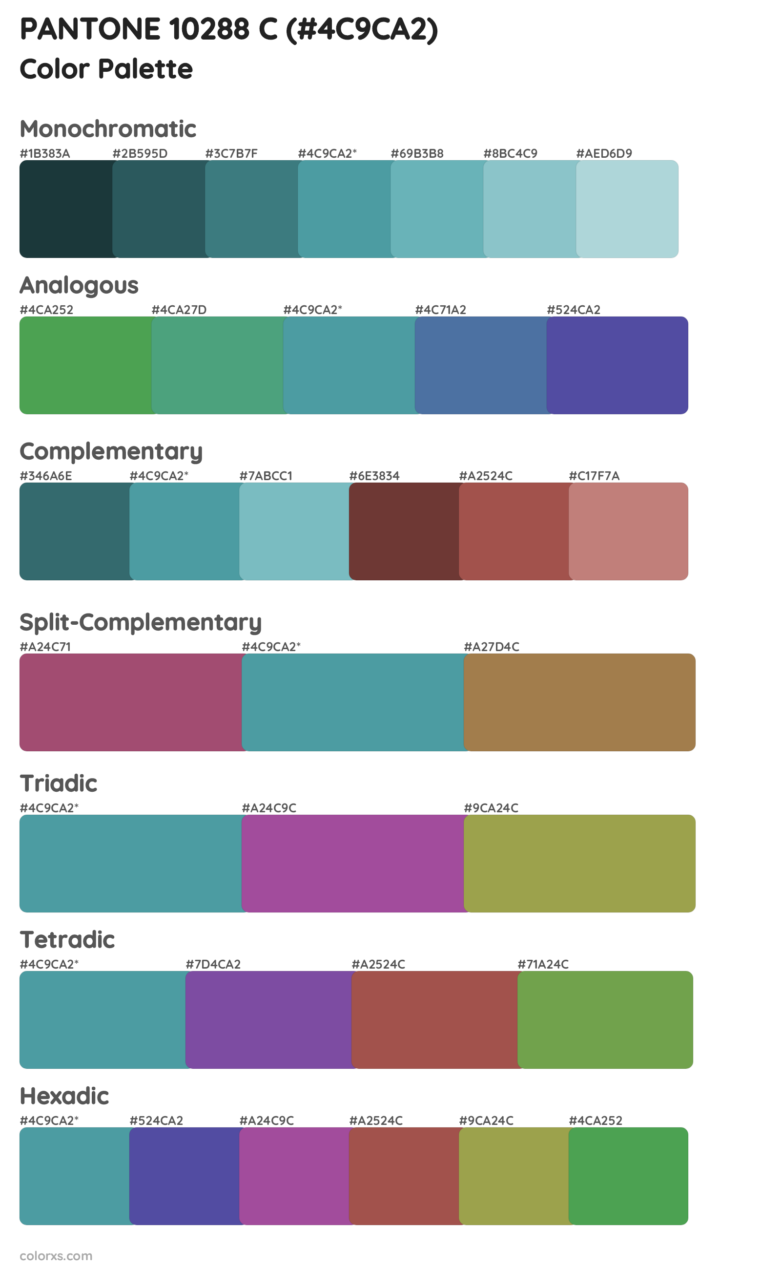 PANTONE 10288 C Color Scheme Palettes
