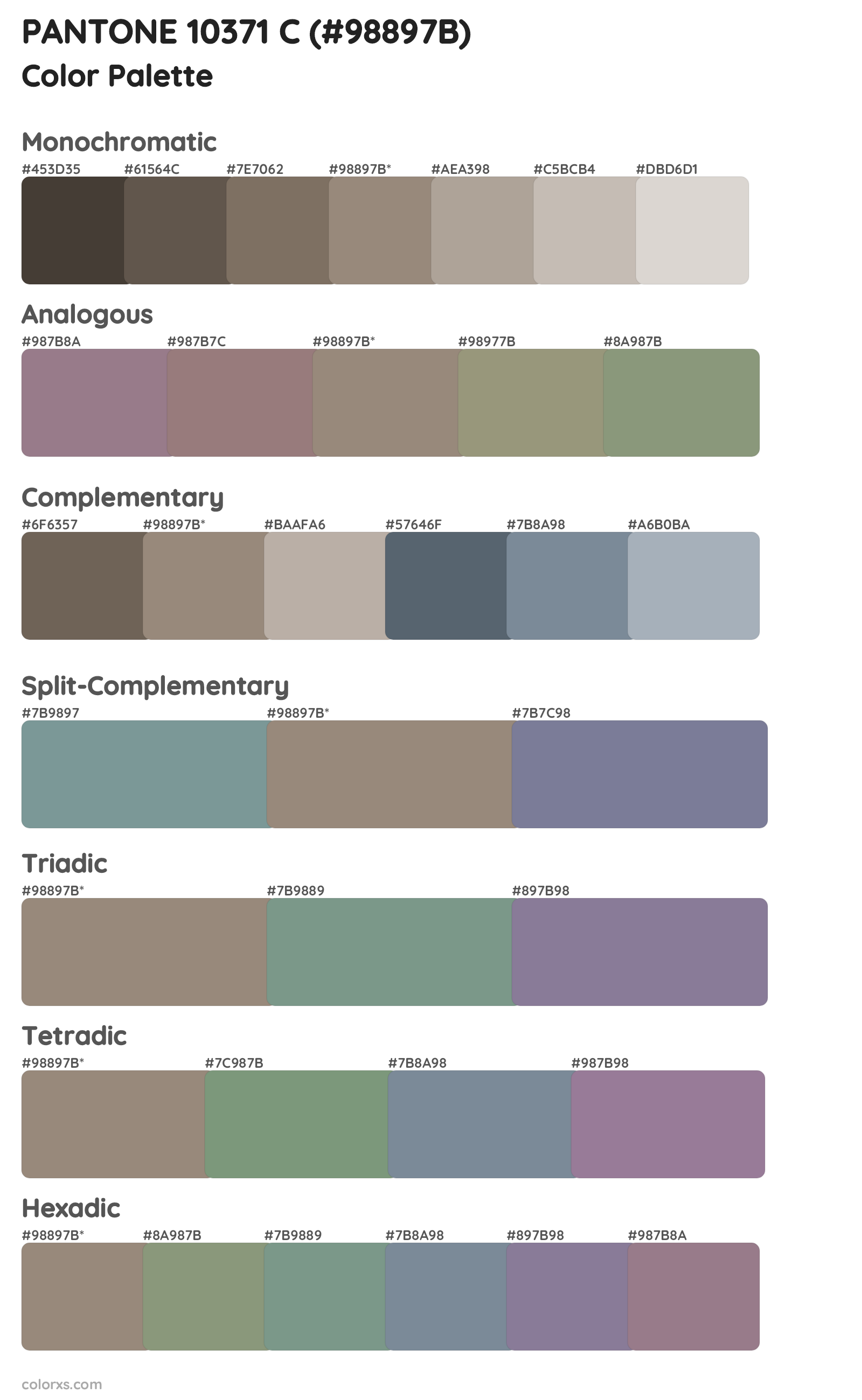 PANTONE 10371 C Color Scheme Palettes