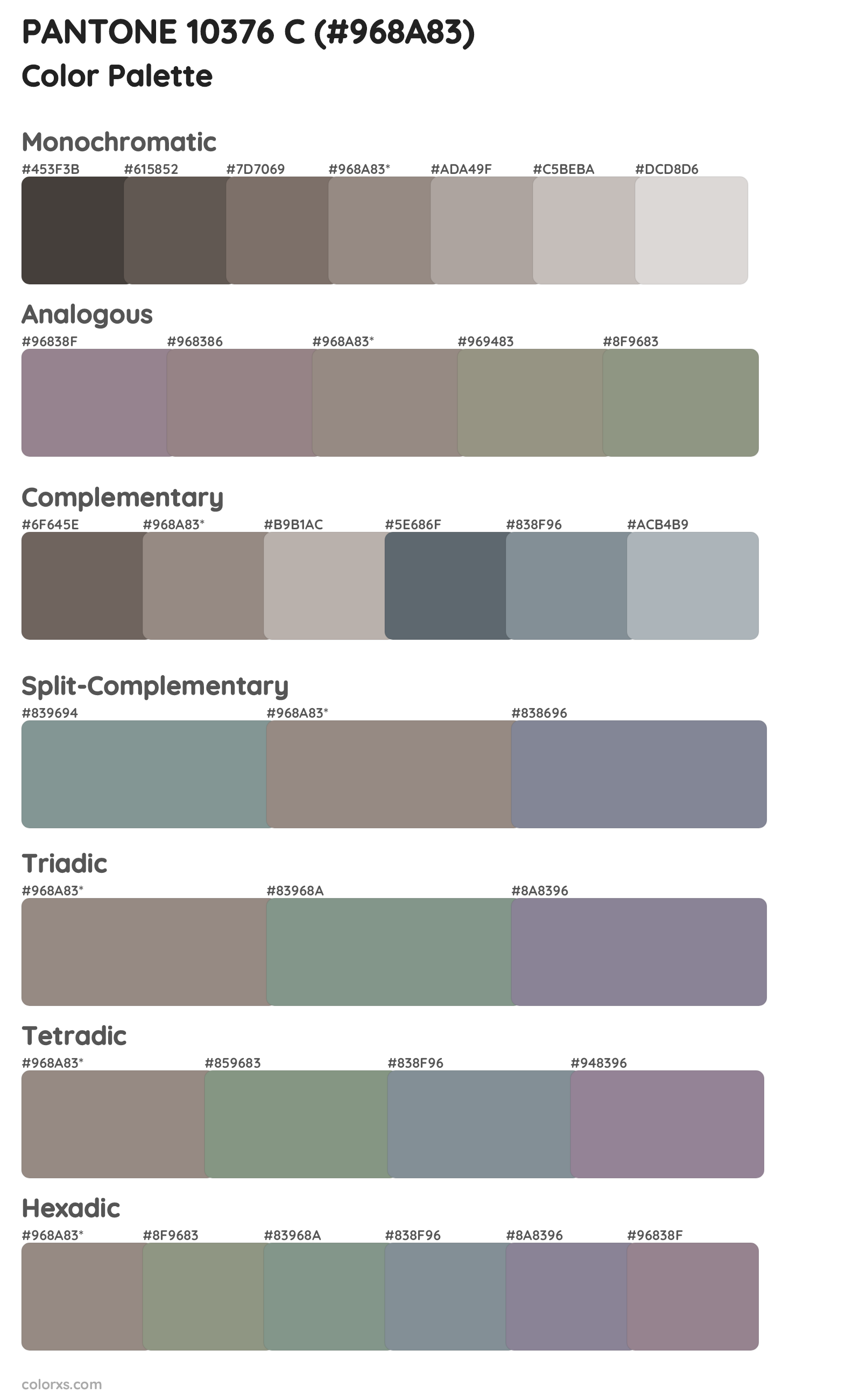PANTONE 10376 C Color Scheme Palettes