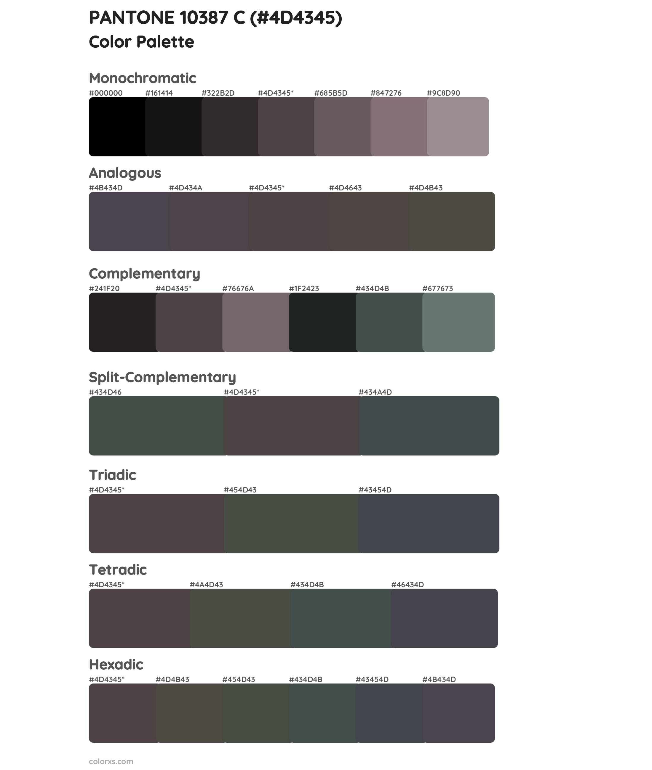 PANTONE 10387 C Color Scheme Palettes