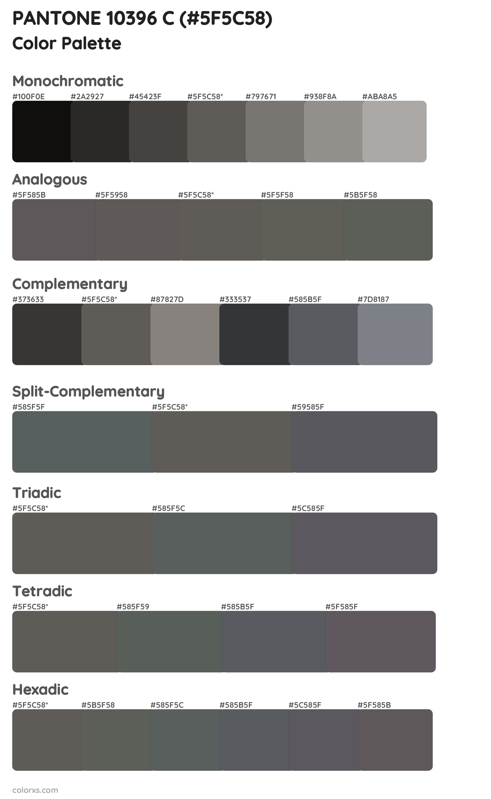 PANTONE 10396 C Color Scheme Palettes