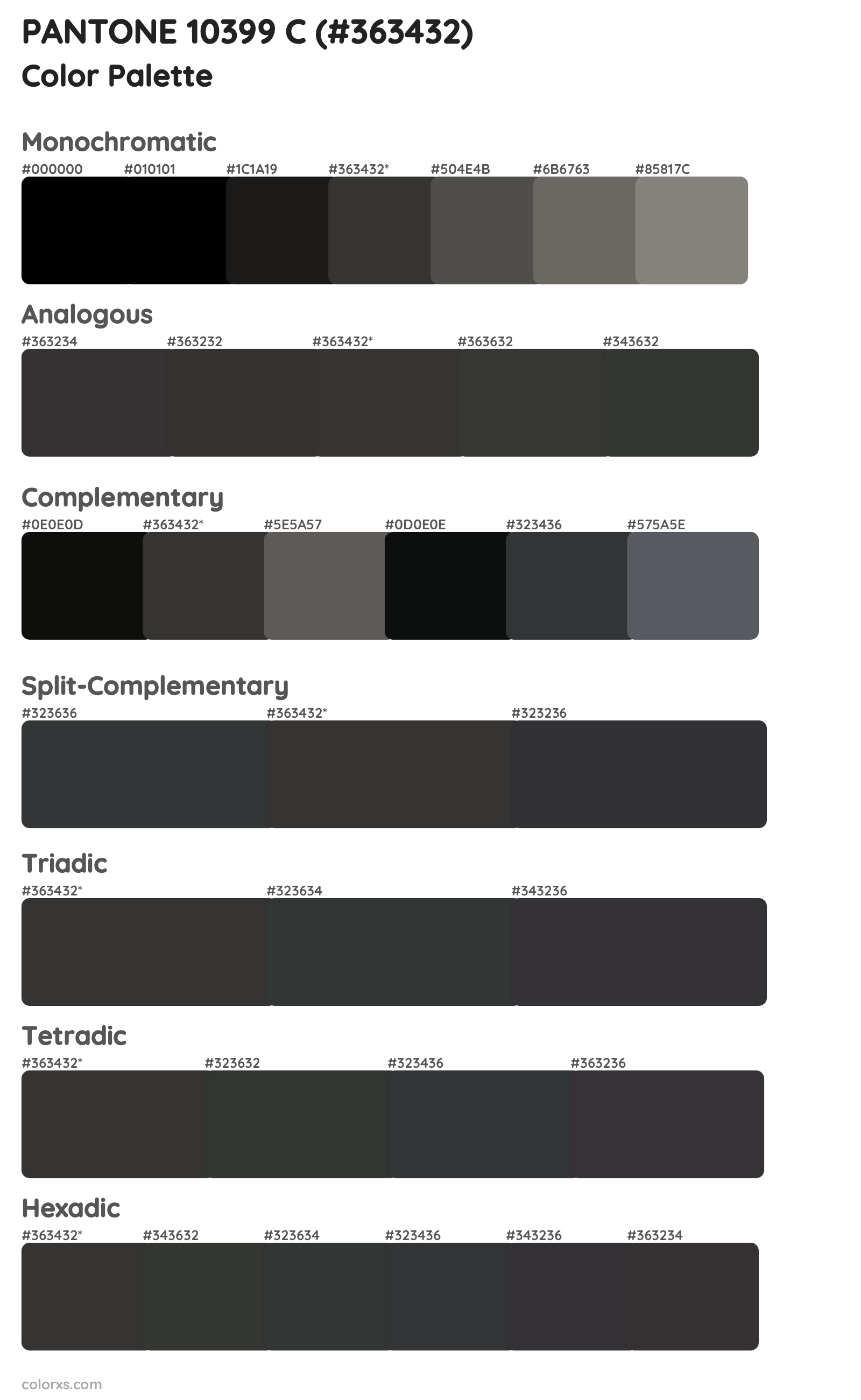 PANTONE 10399 C Color Scheme Palettes