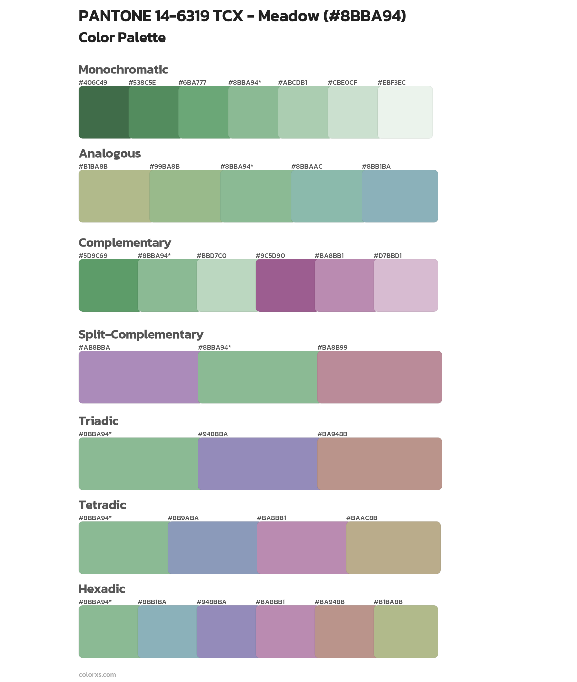 PANTONE 146319 TCX Meadow color palettes and color scheme