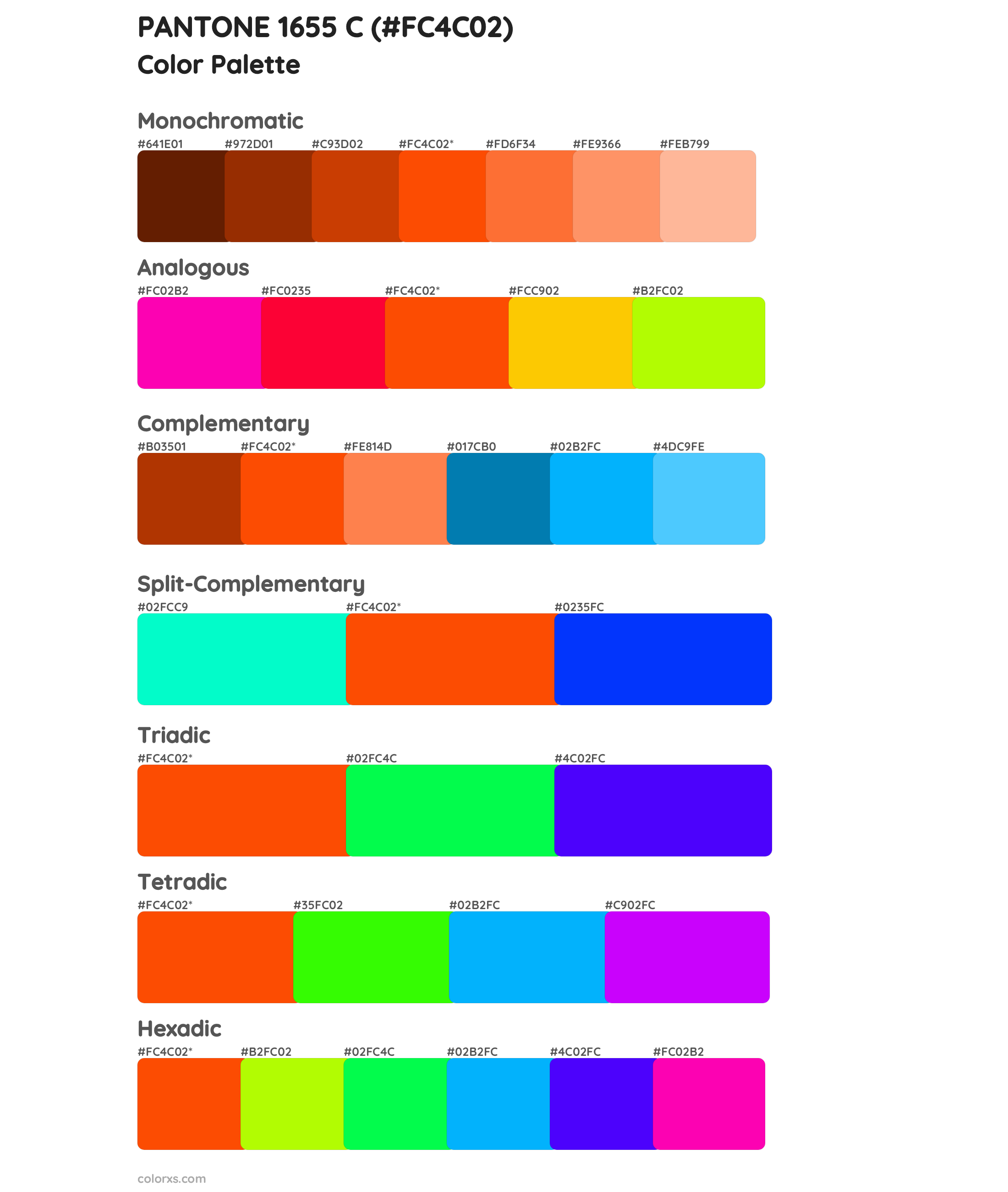 PANTONE 1655 C Color Scheme Palettes