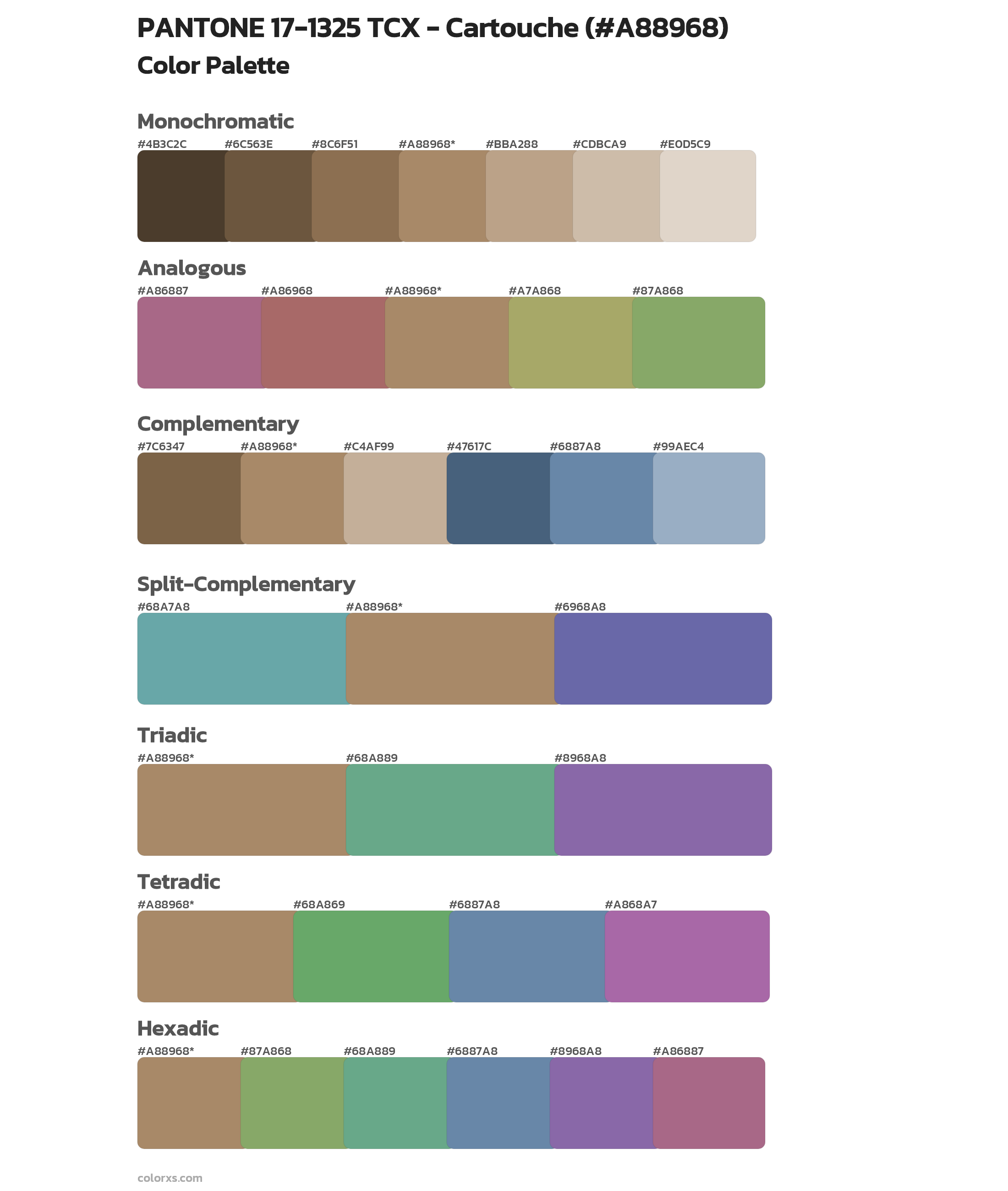PANTONE 17-1325 TCX - Cartouche Color Scheme Palettes
