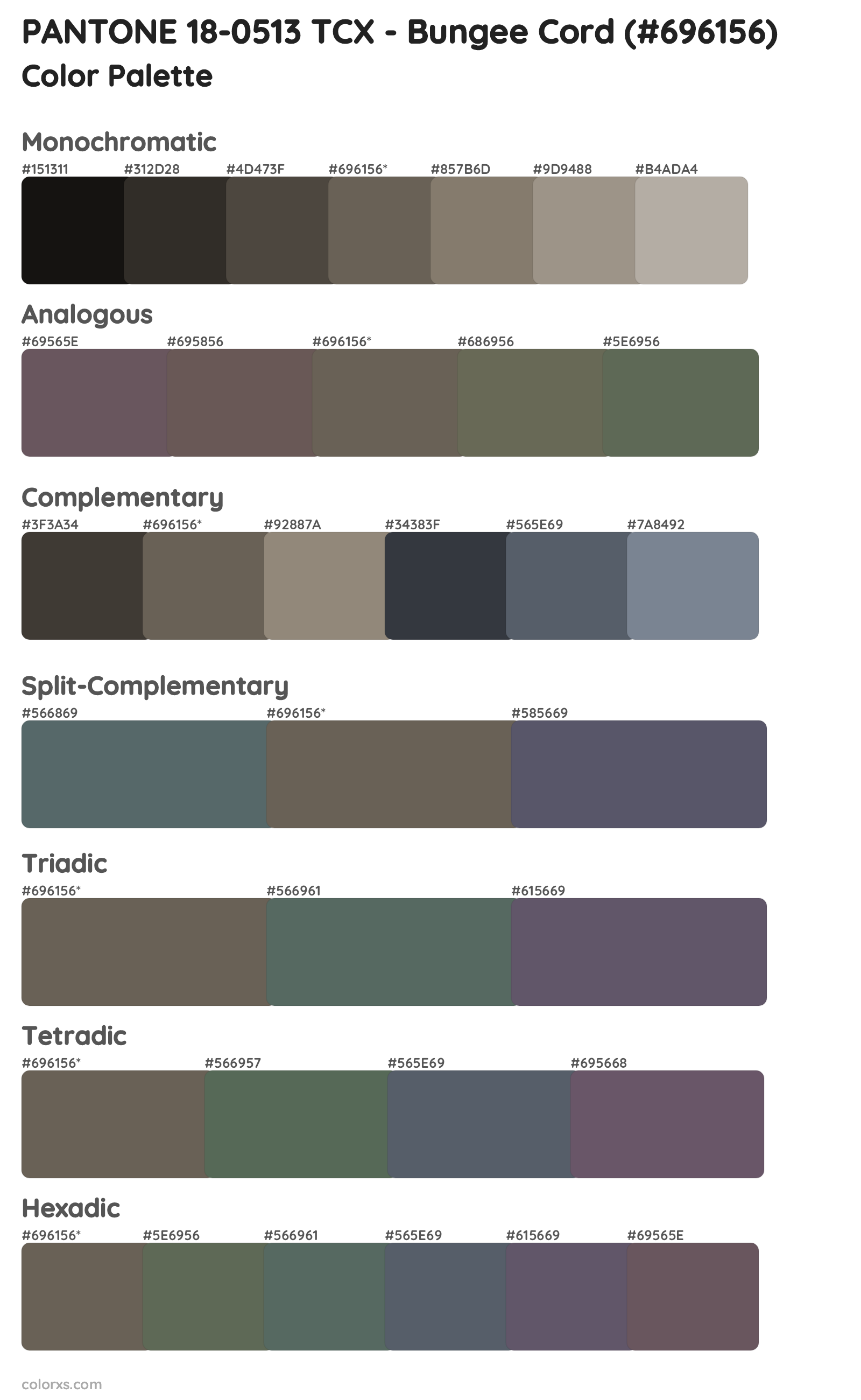 PANTONE 18-0513 TCX - Bungee Cord Color Scheme Palettes