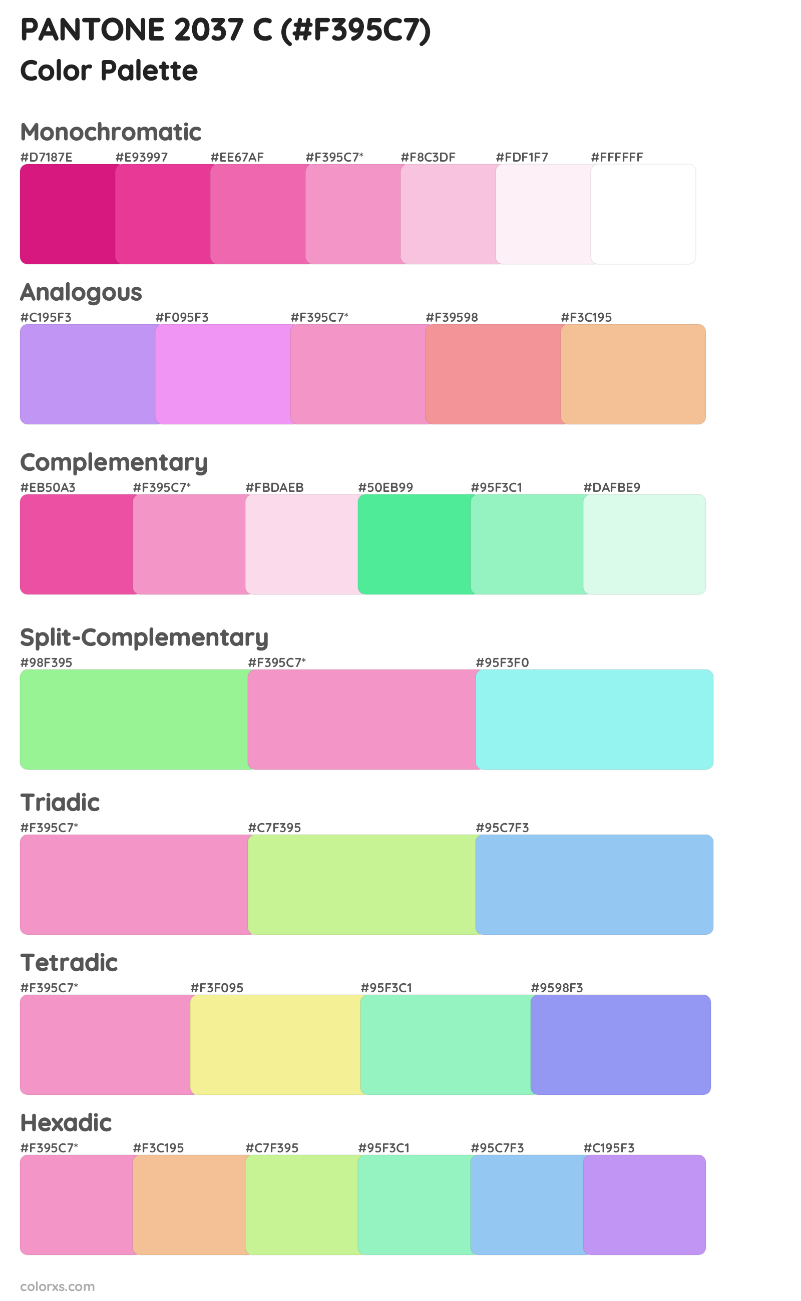 PANTONE 2037 C Color Scheme Palettes