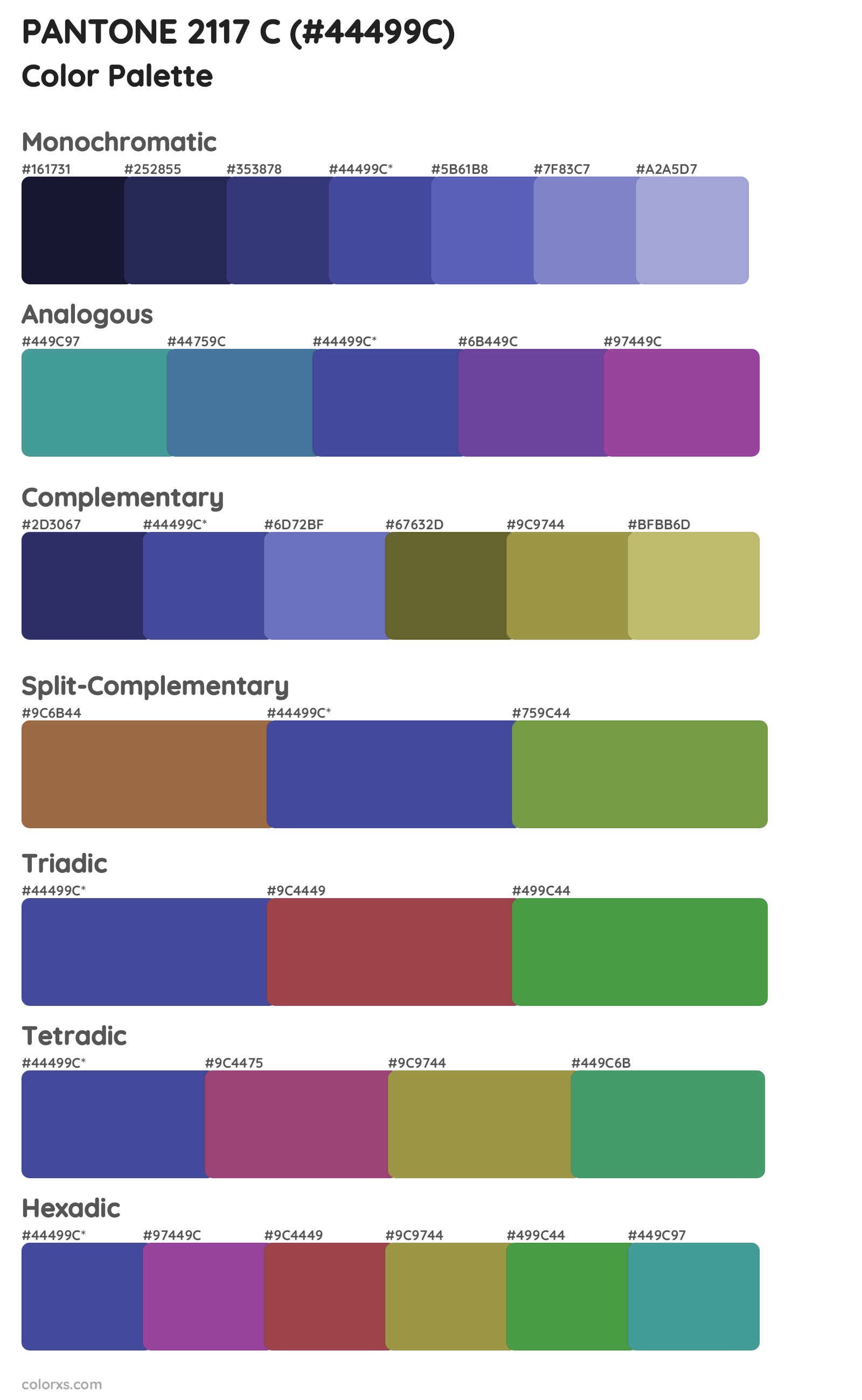 PANTONE 2117 C Color Scheme Palettes