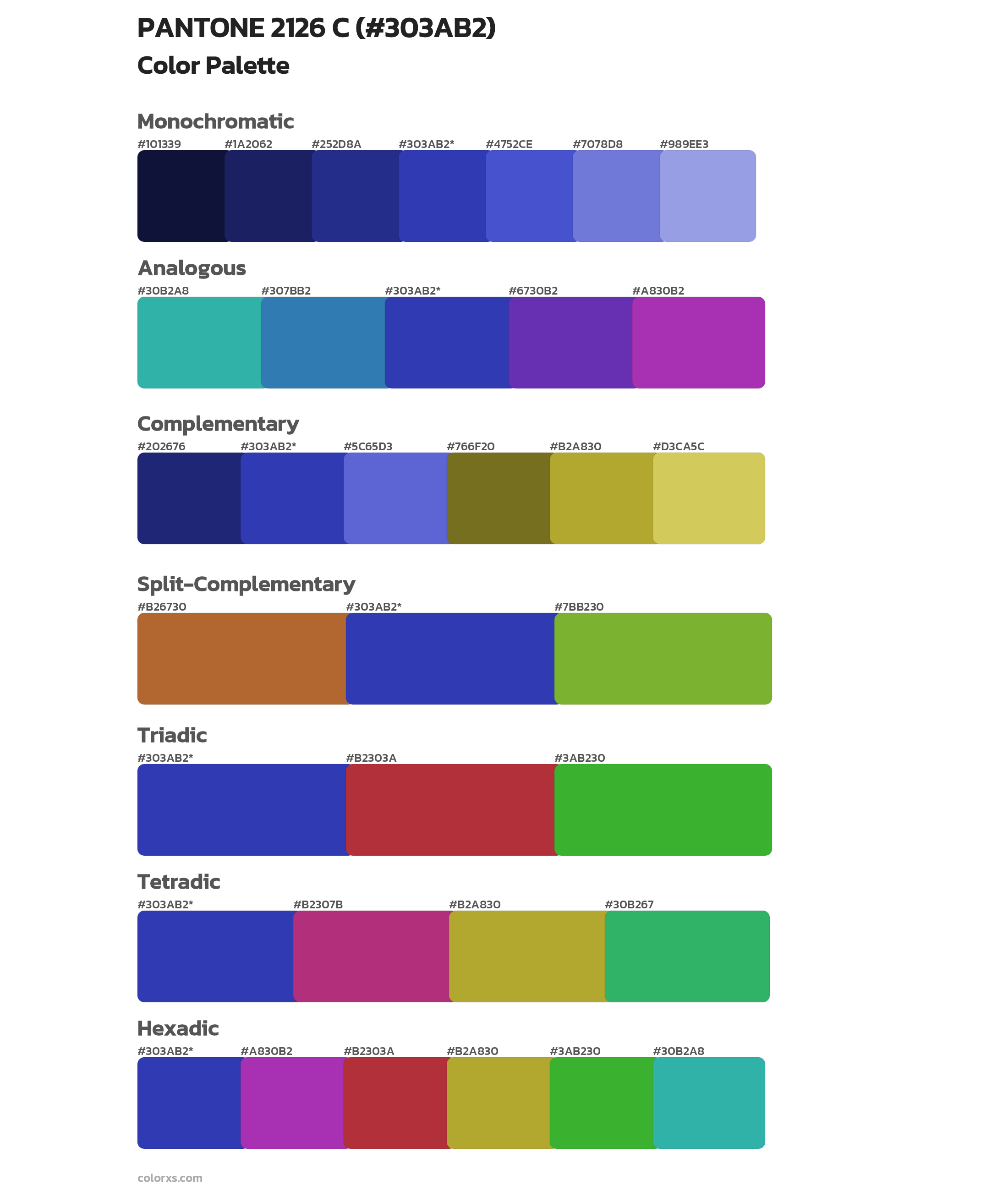 PANTONE 2126 C Color Scheme Palettes