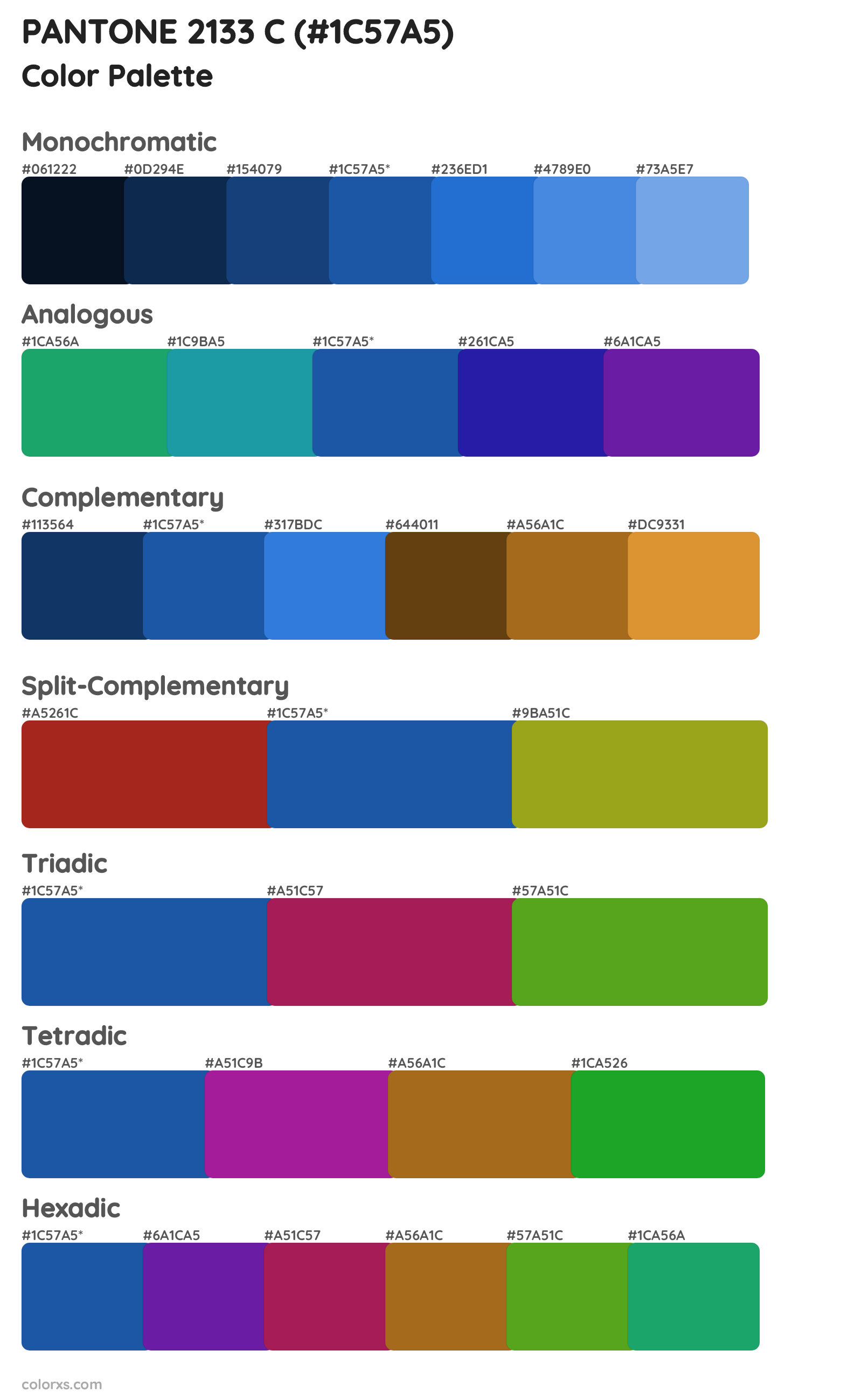 PANTONE 2133 C Color Scheme Palettes
