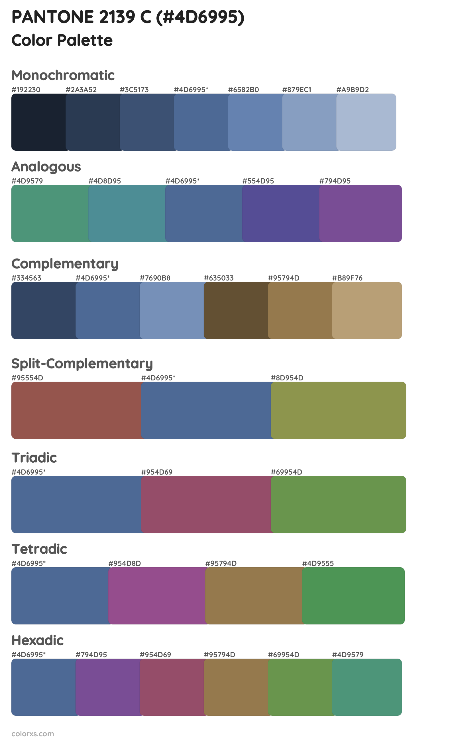PANTONE 2139 C Color Scheme Palettes