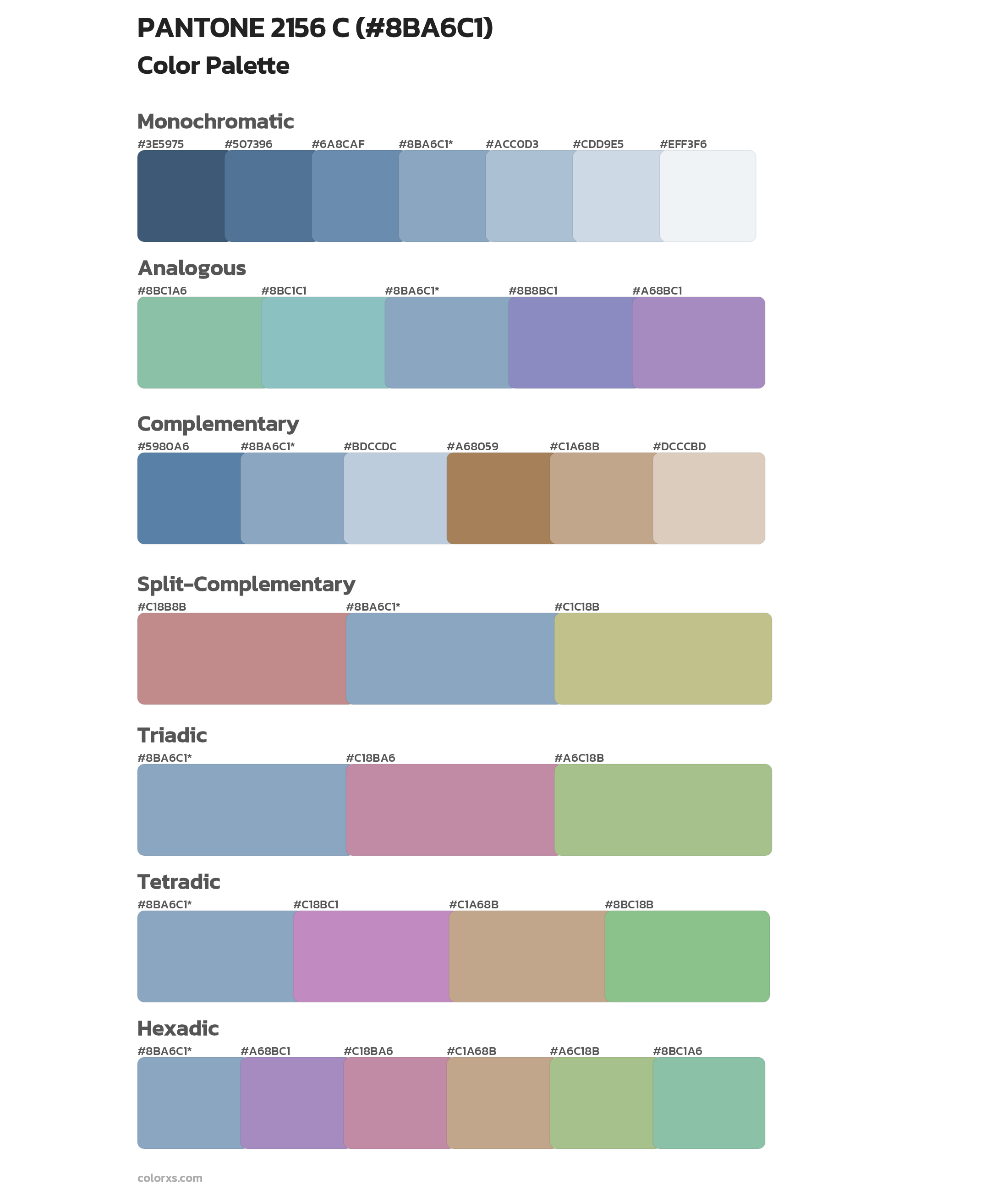 PANTONE 2156 C Color Scheme Palettes