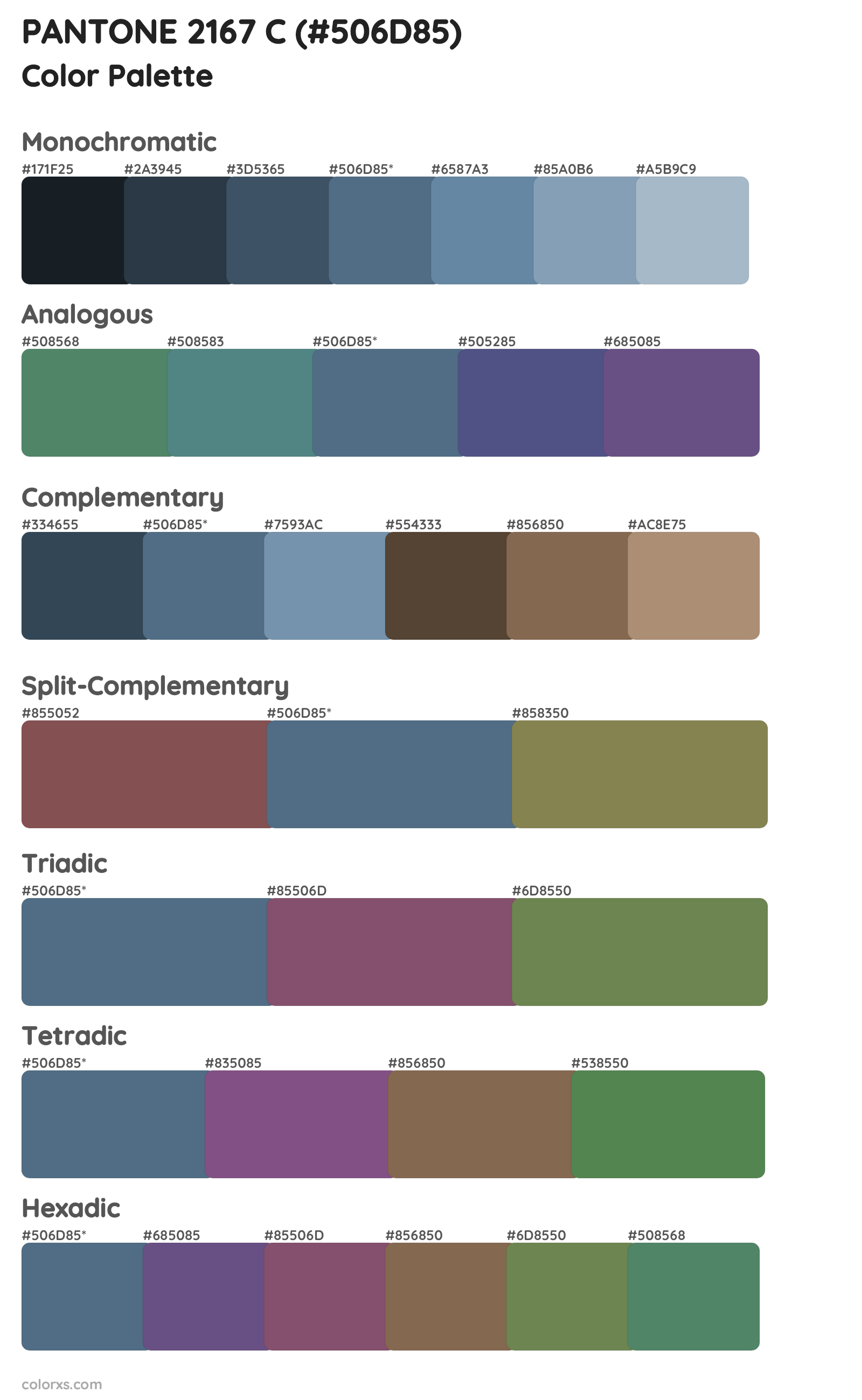 PANTONE 2167 C Color Scheme Palettes