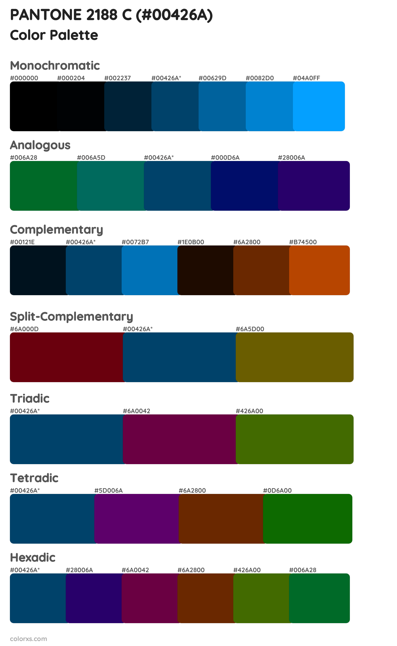 PANTONE 2188 C Color Scheme Palettes