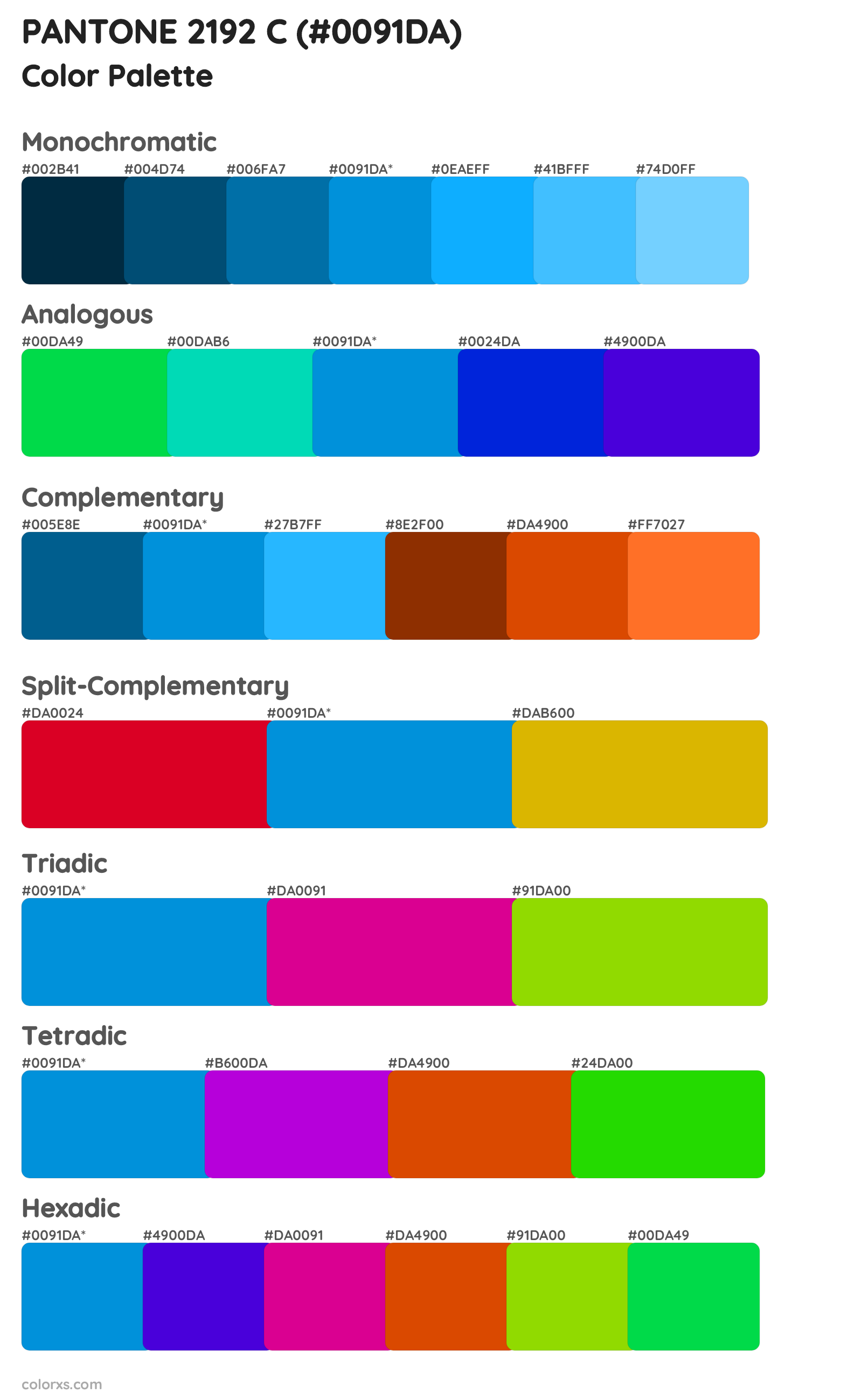 PANTONE 2192 C Color Scheme Palettes