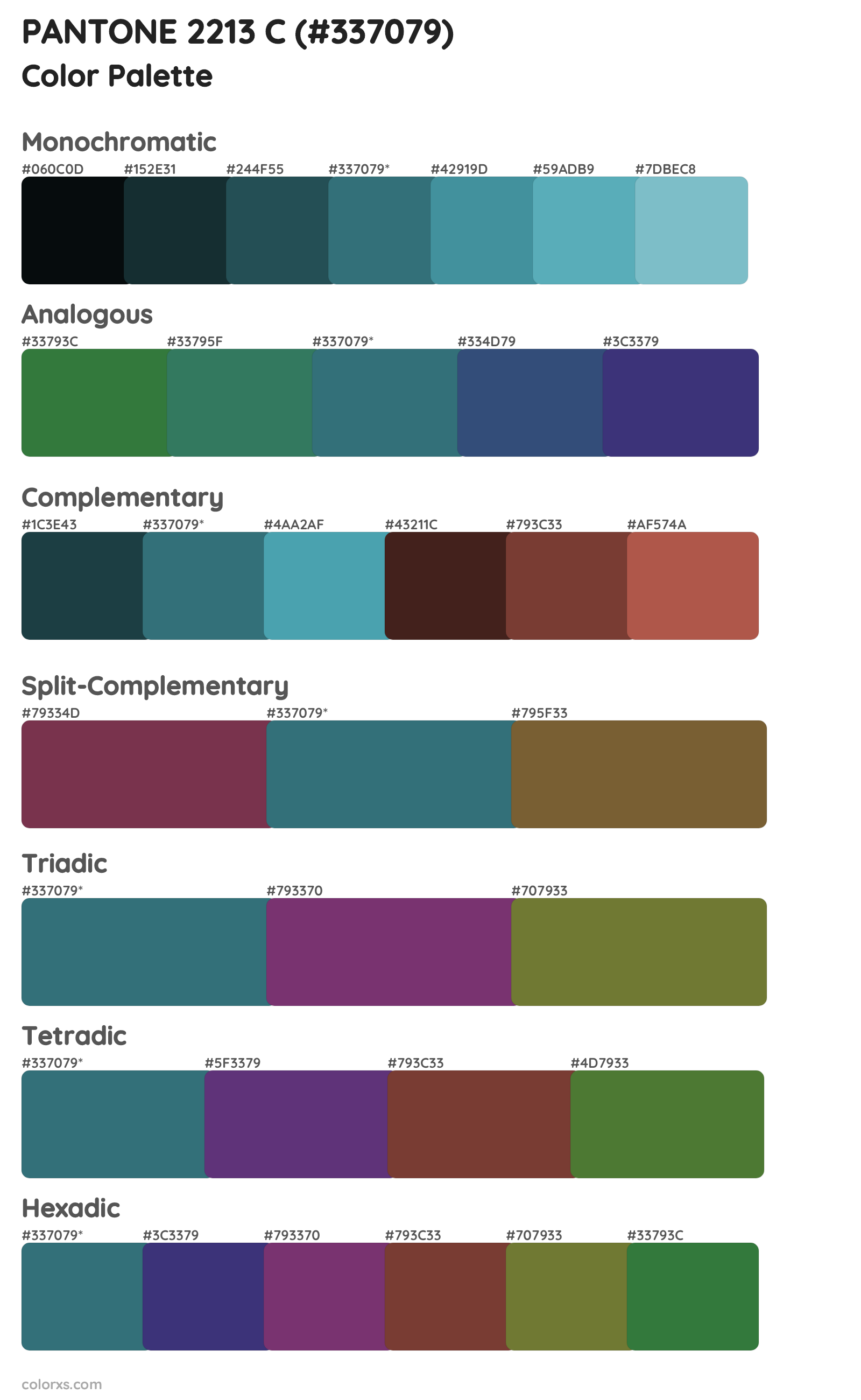 PANTONE 2213 C Color Scheme Palettes
