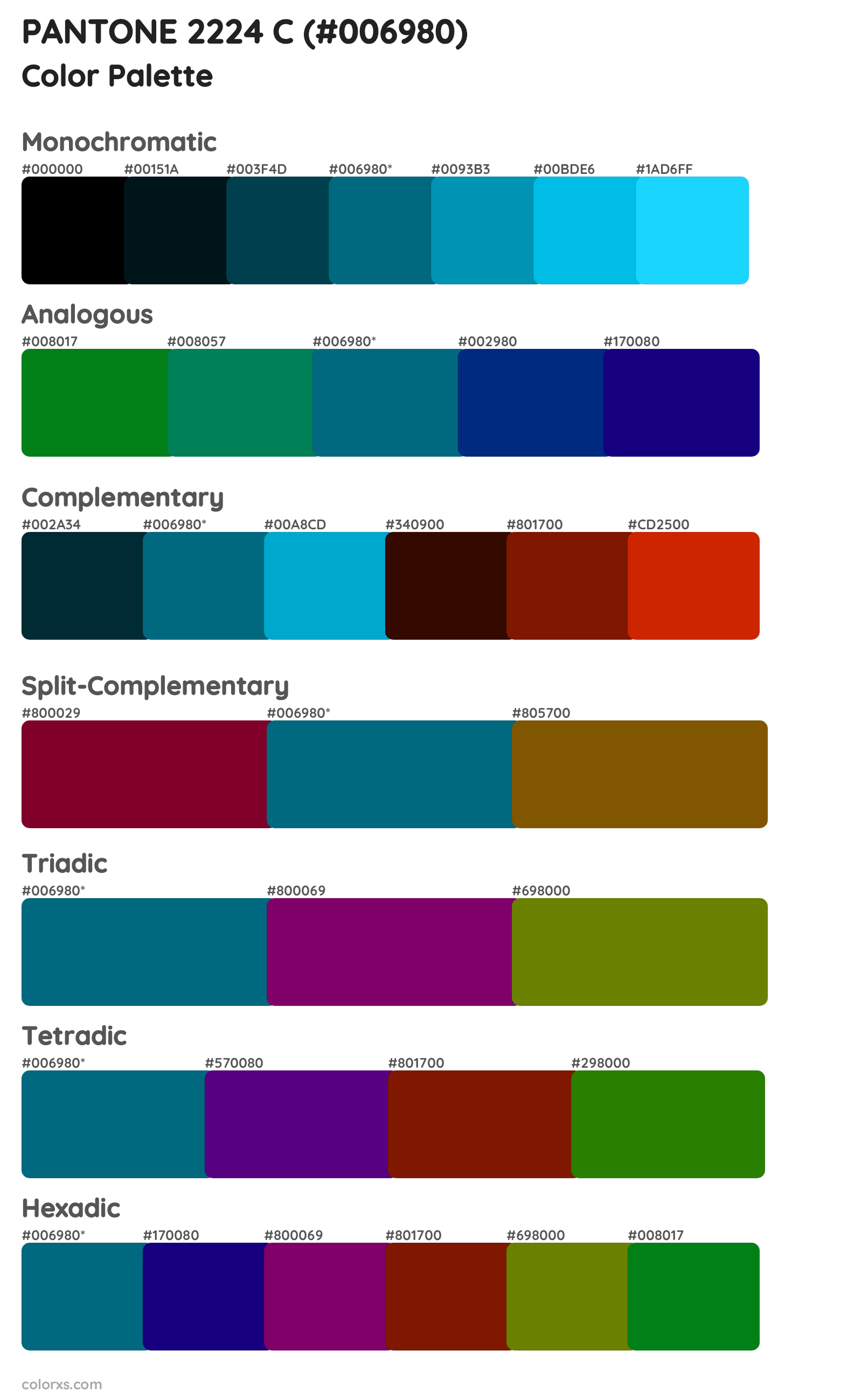 PANTONE 2224 C Color Scheme Palettes
