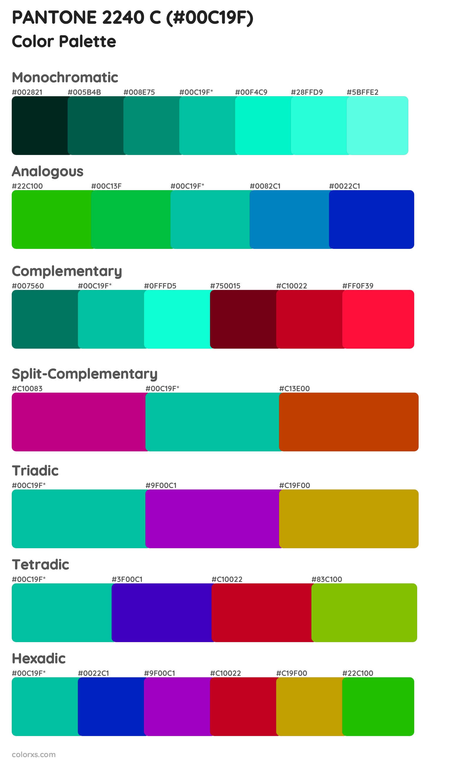 PANTONE 2240 C Color Scheme Palettes