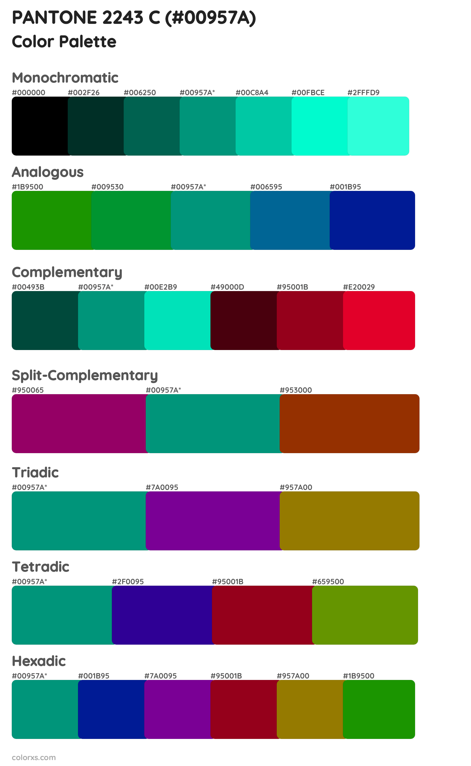 PANTONE 2243 C Color Scheme Palettes