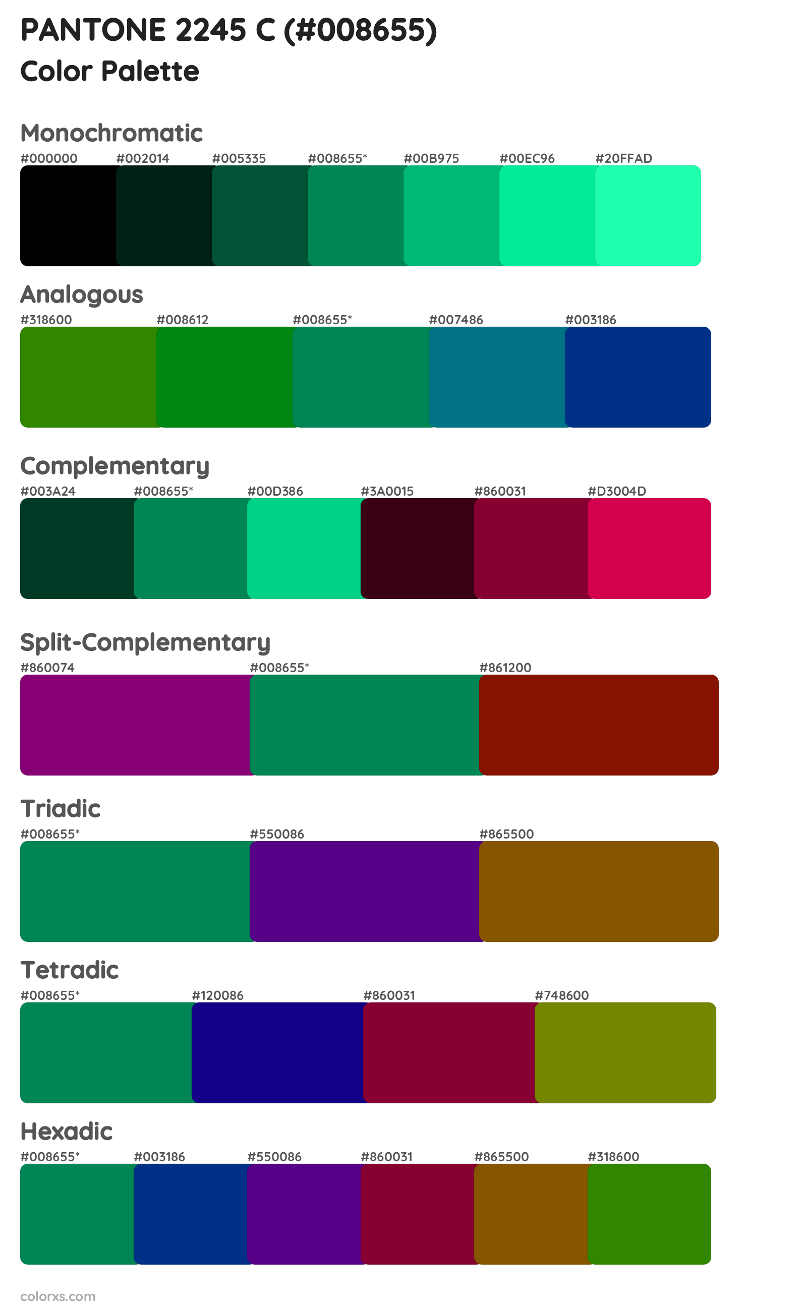 PANTONE 2245 C Color Scheme Palettes
