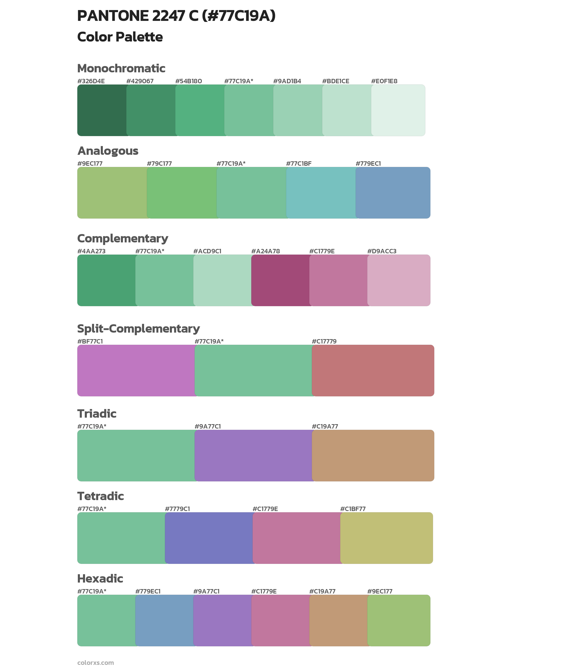 PANTONE 2247 C Color Scheme Palettes