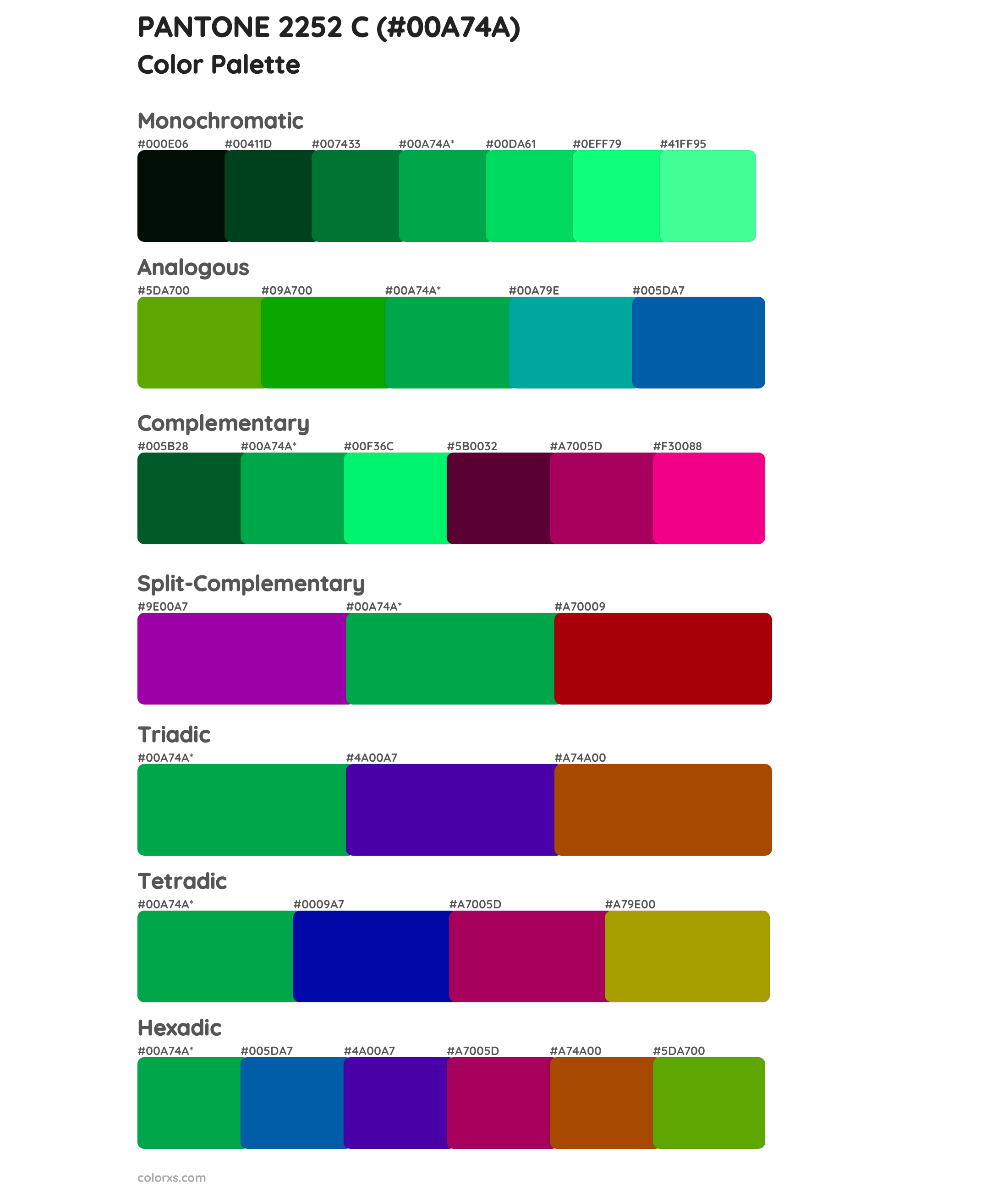 PANTONE 2252 C Color Scheme Palettes