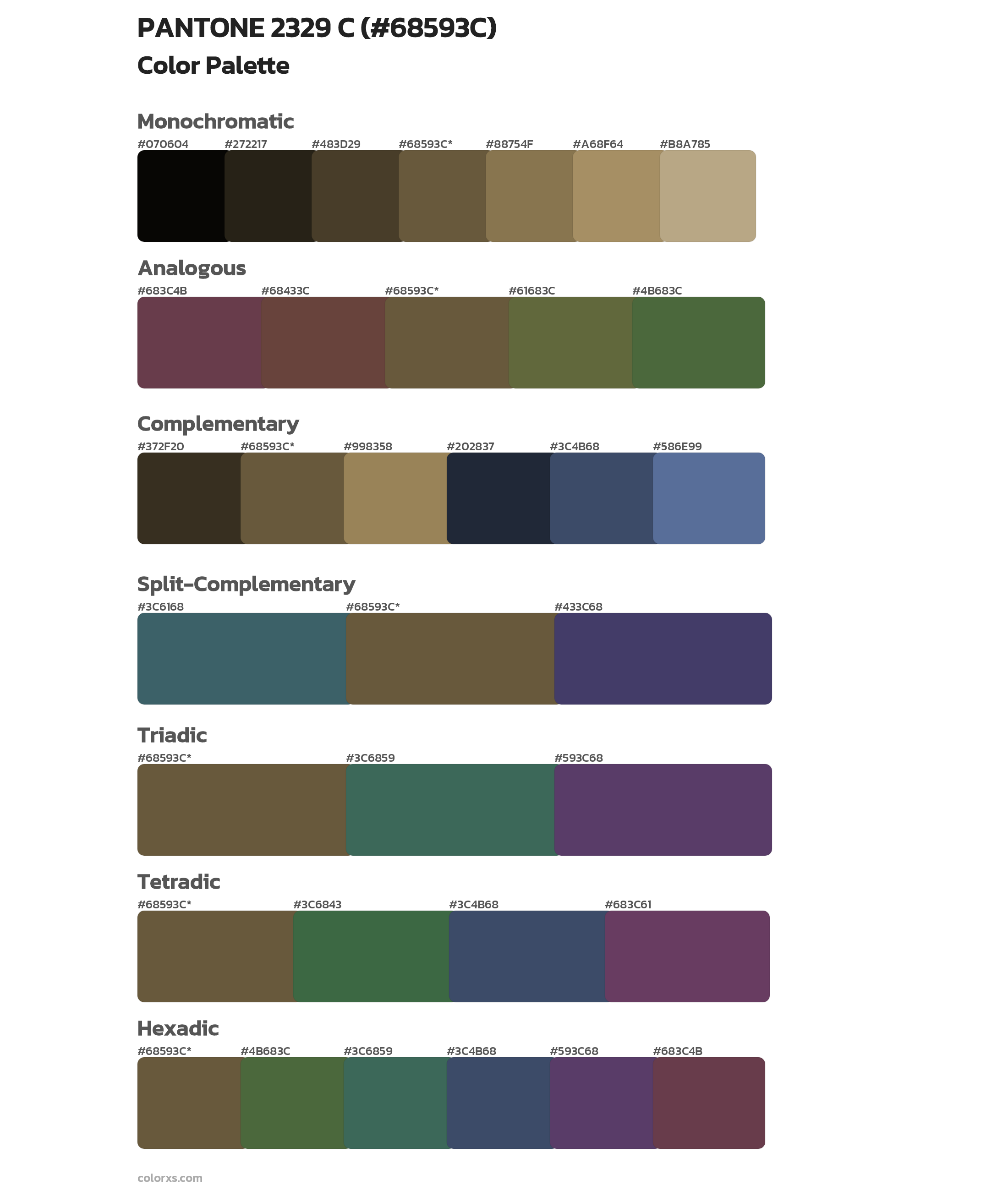 PANTONE 2329 C Color Scheme Palettes